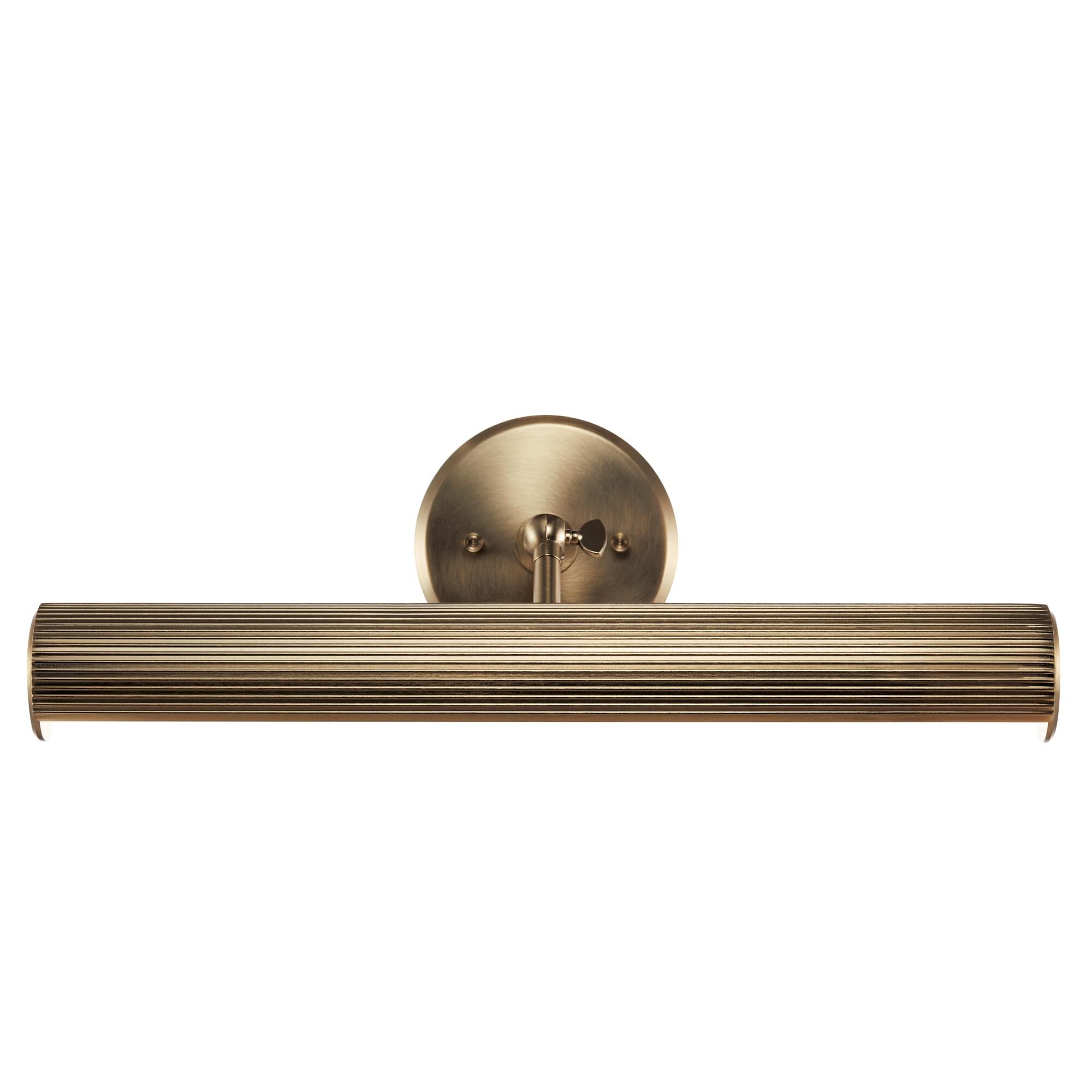 Shown in Champagne Bronze finish and Metal, Cylinder and Ribbed shade