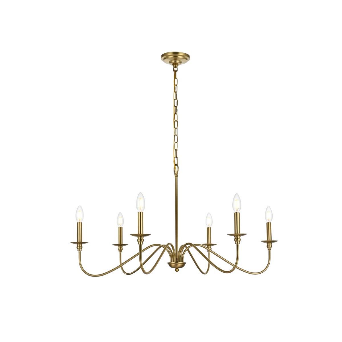 Rohan 36 Inch 6 Light Chandelier by Elegant Lighting