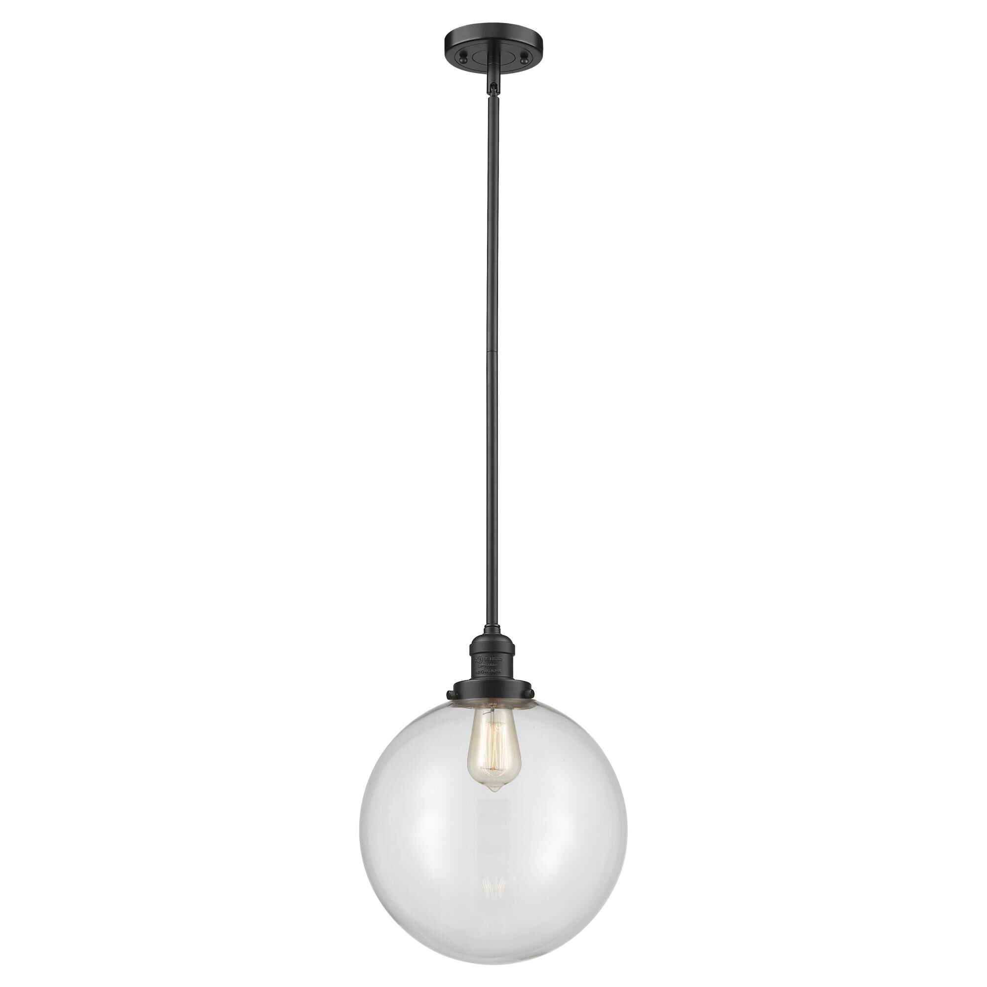 Shown in Oil Rubbed Bronze finish and Clear Beacon glass