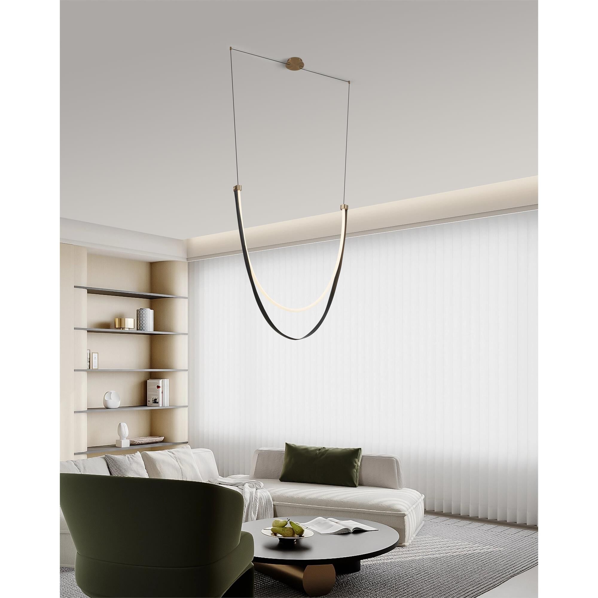 Shown in Champagne Gold finish and White shade