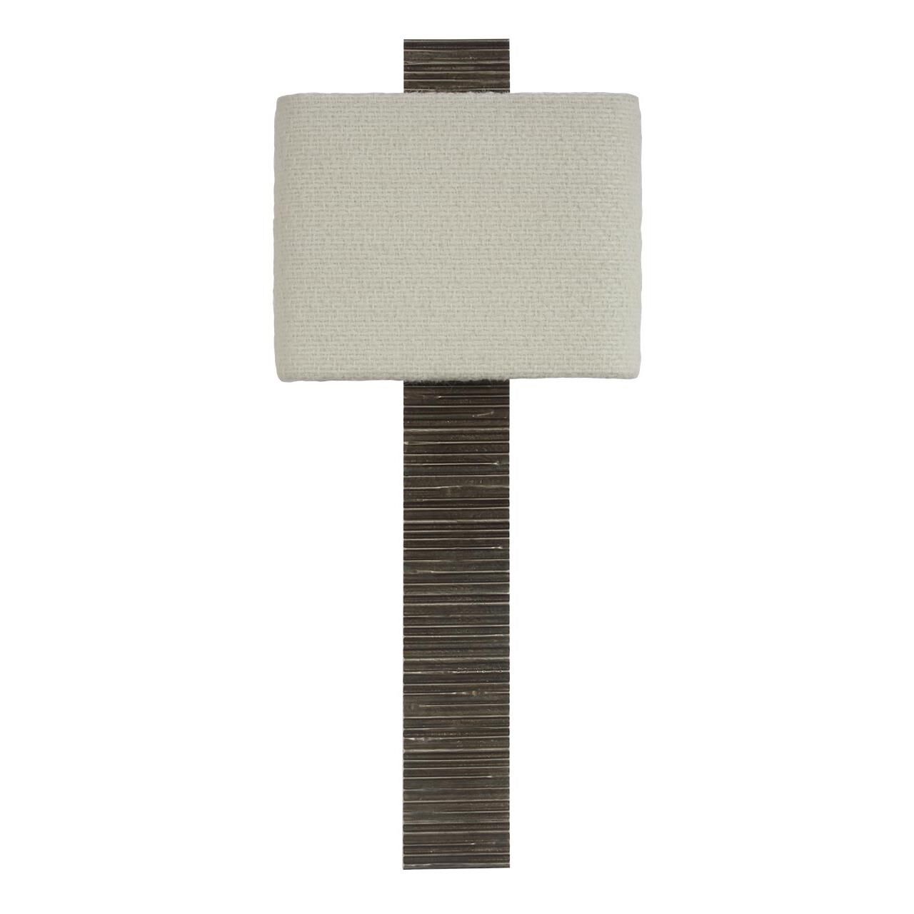 Shown in Ridged Graphite finish and Boucle Rectangle shade