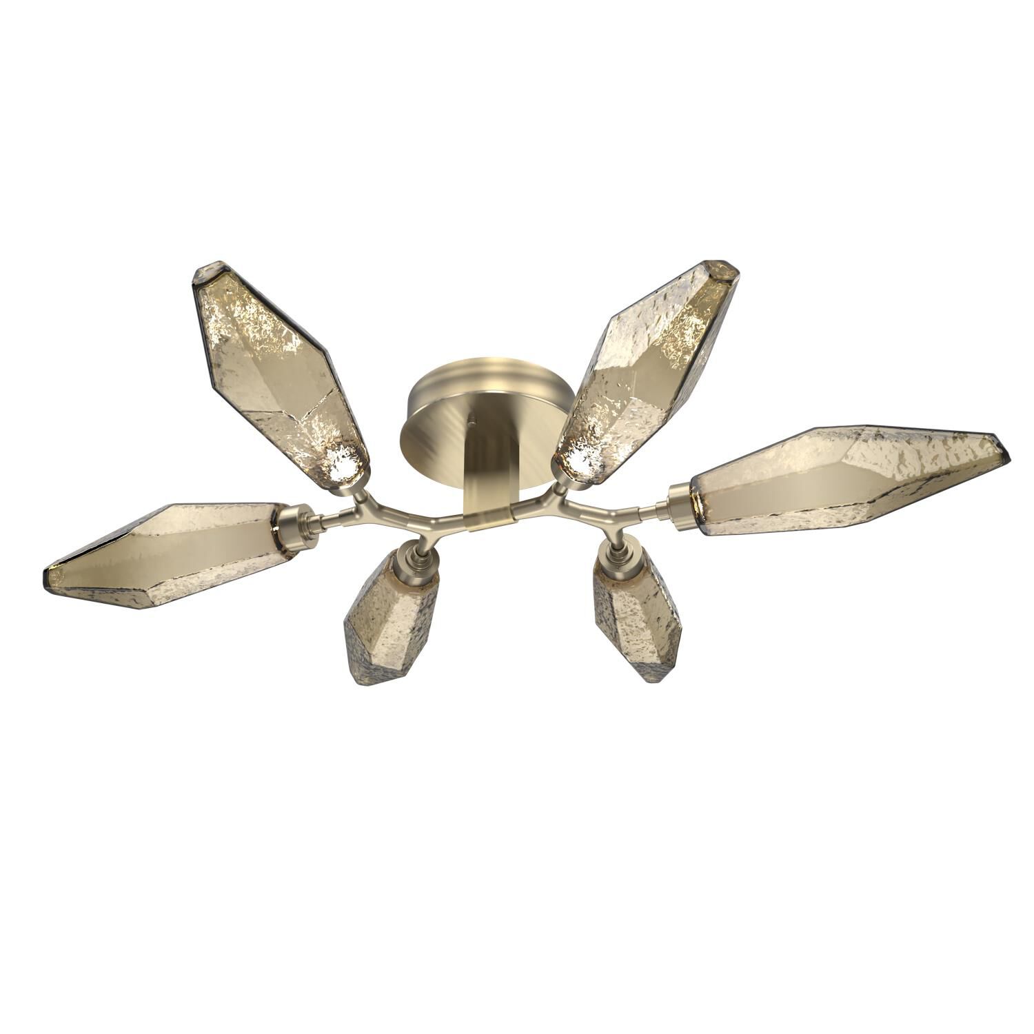 Shown in Heritage Brass finish and Bronze glass