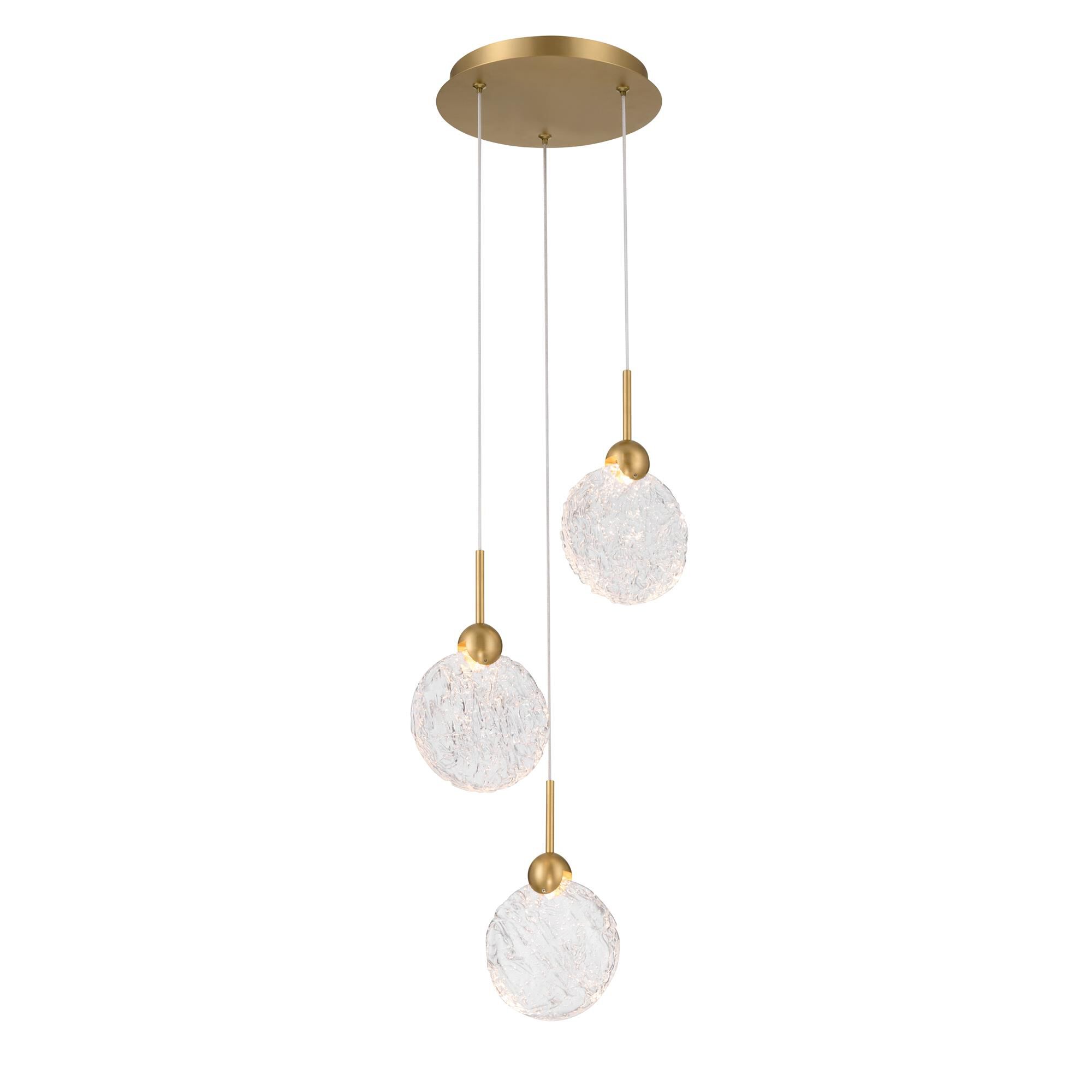 Shown in Legacy Brass finish and Clear Textured glass