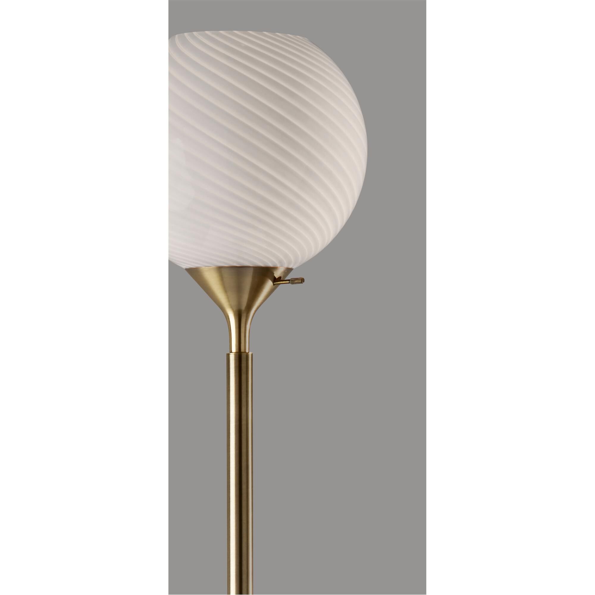 Swirl 74 Inch Torchiere Lamp,
