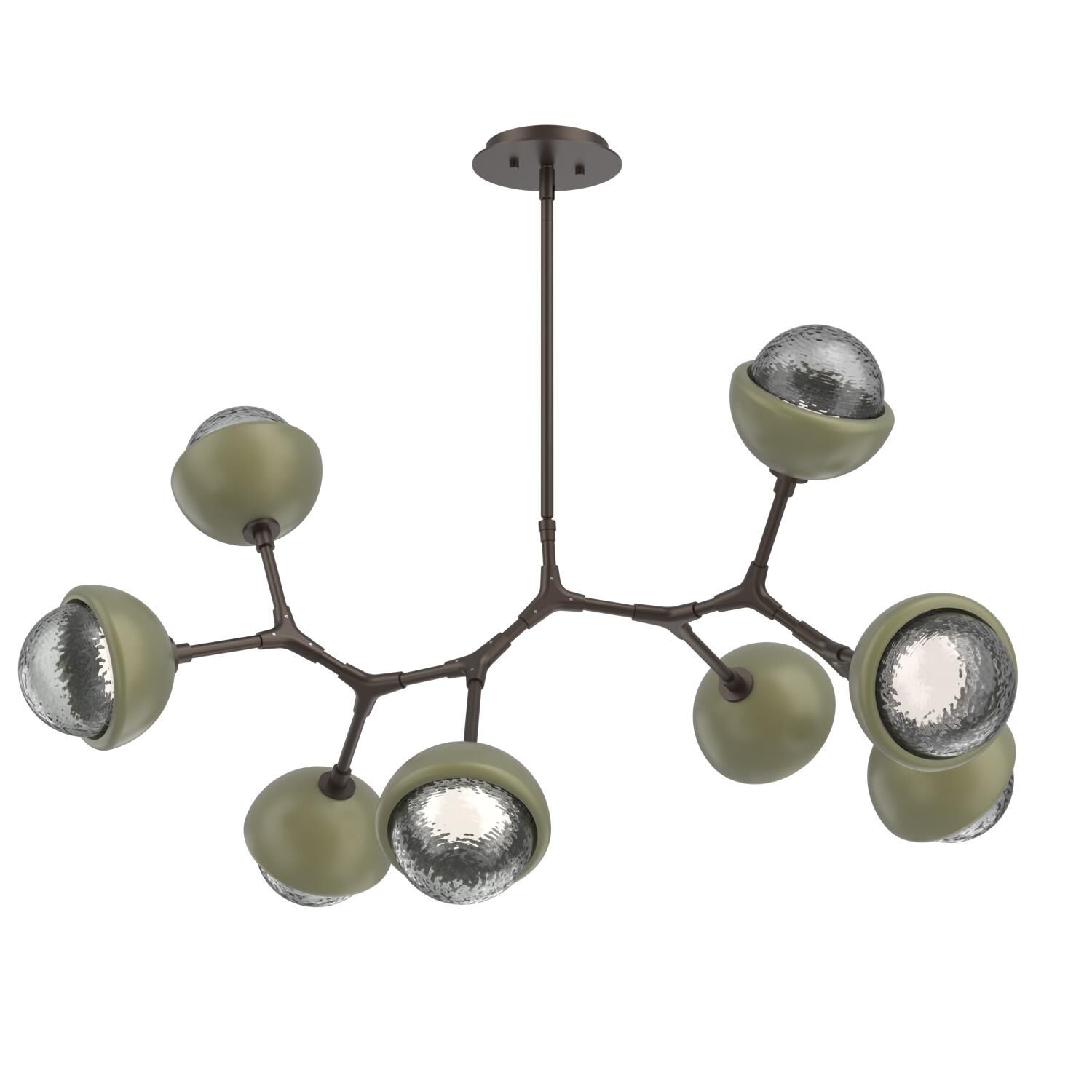 Levi Wilson Cabochon 38 Inch Linear Suspension Light by Hammerton Studio