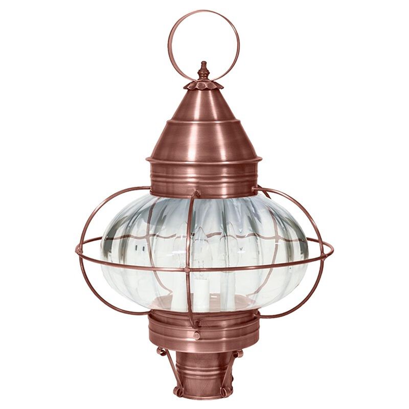 Onion 22 Inch 3 Light Outdoor Post Lamp by Northeast Lantern
