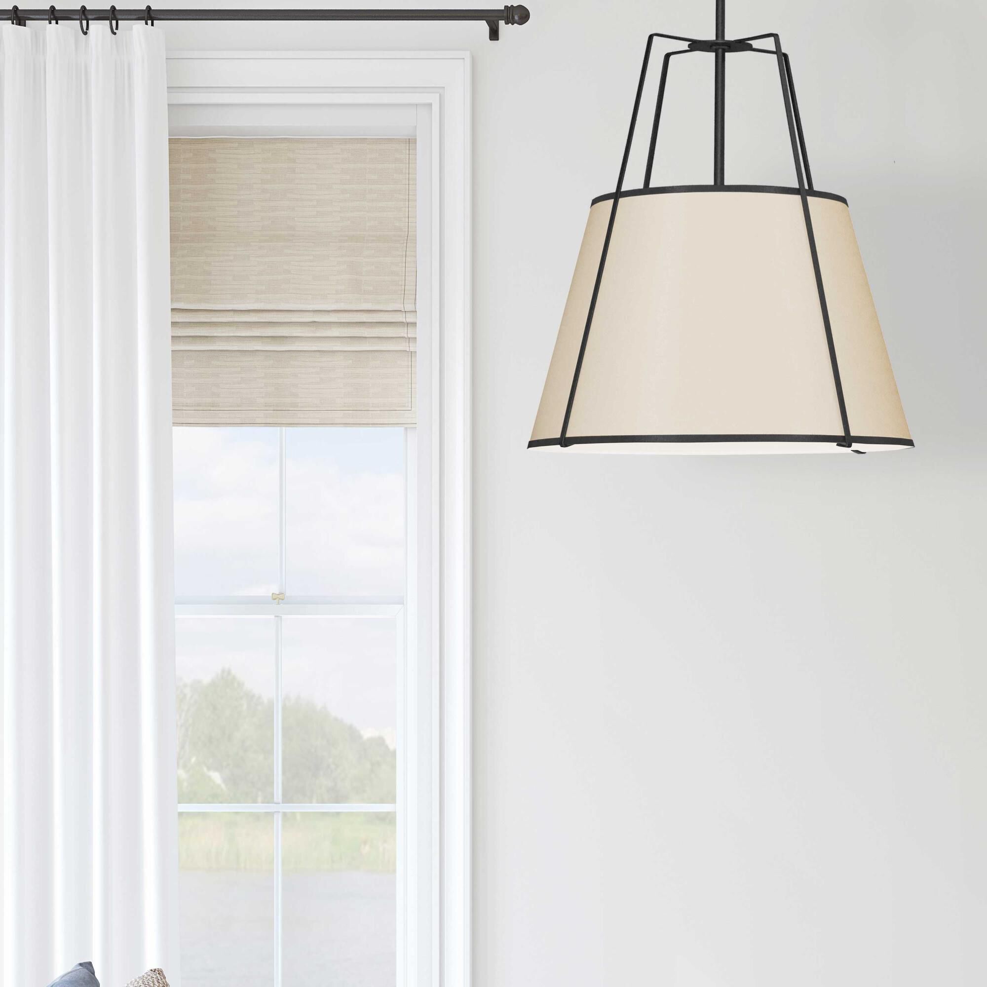 Shown in Black finish and Cream shade