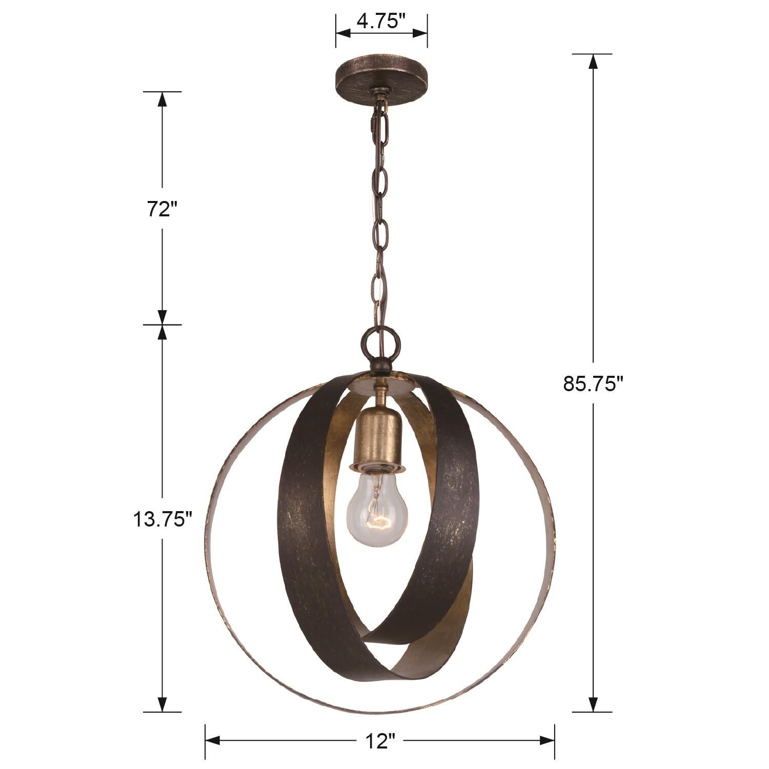 Shown in English Bronze + Antique Gold finish