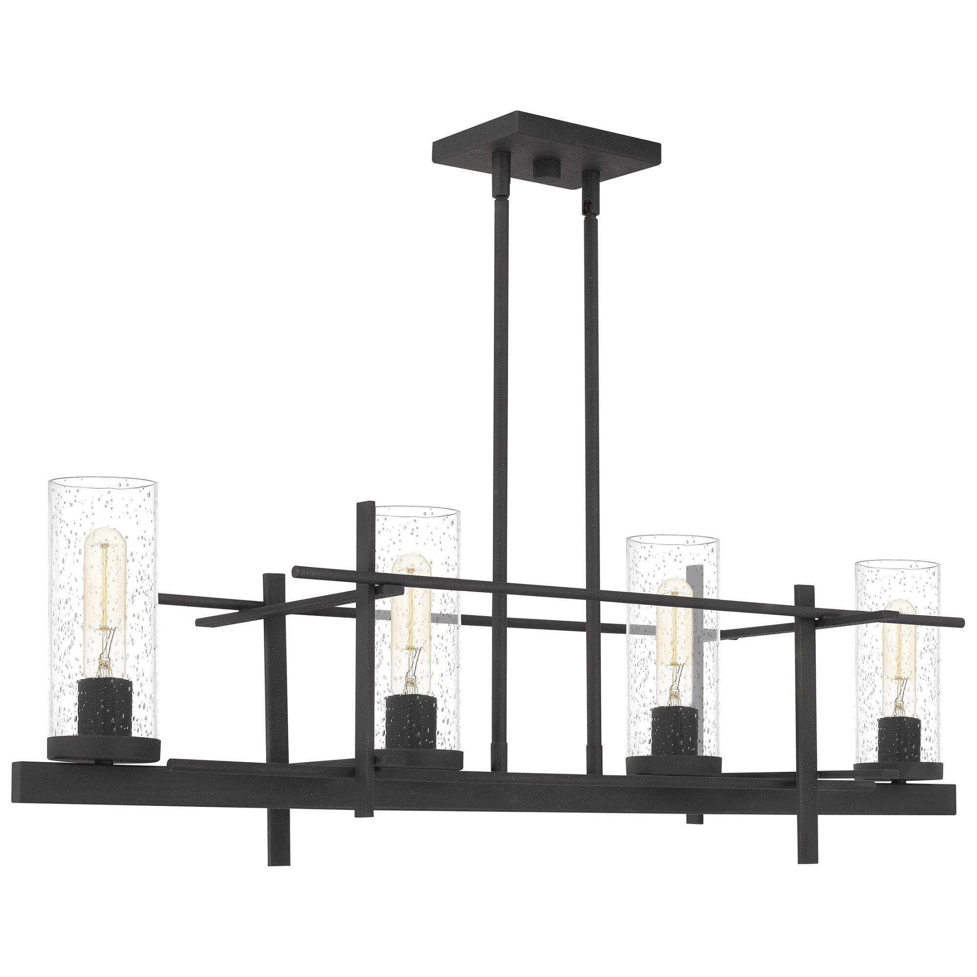 Shown in Grey Ash finish and Clear Seedy Glass shade