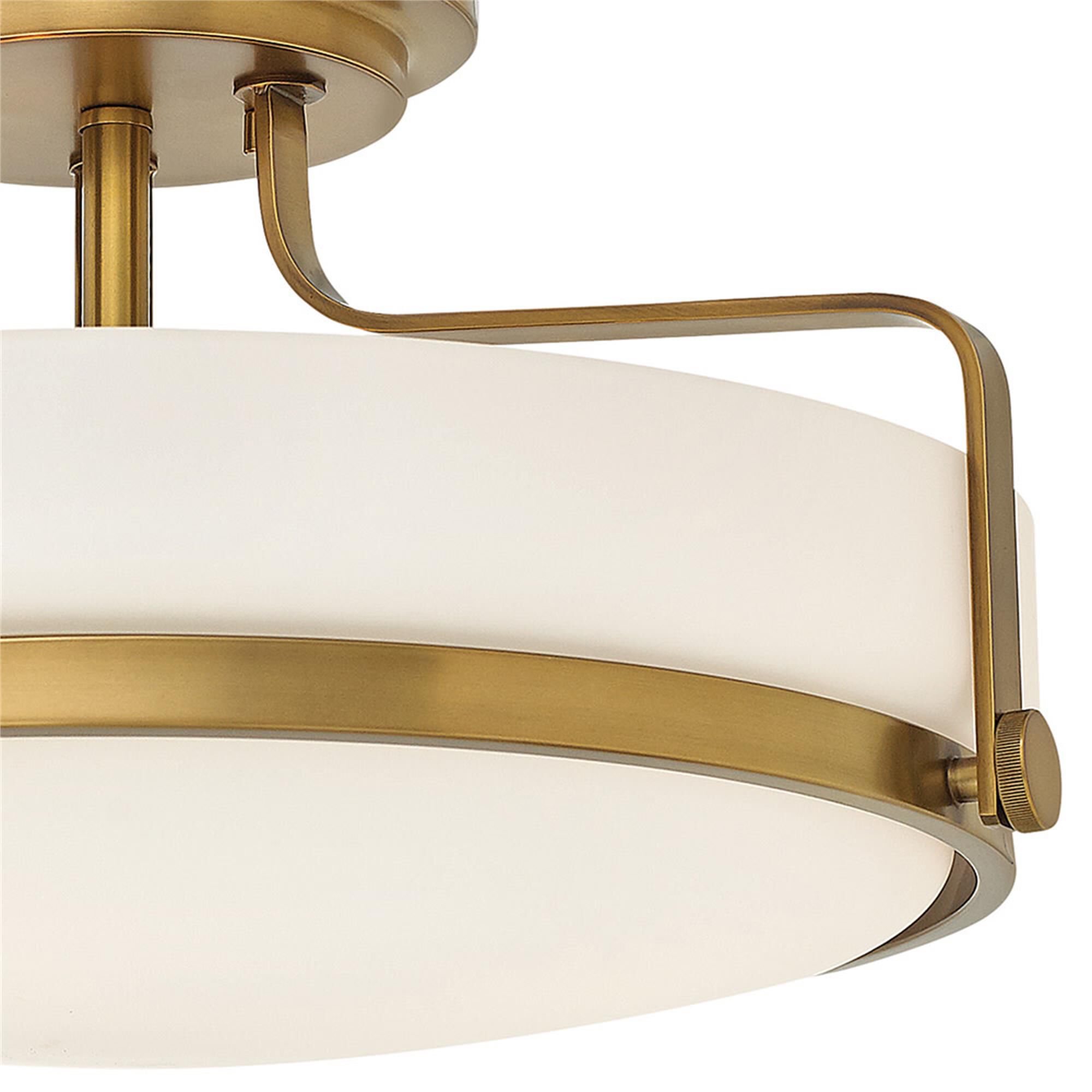 Harper 18 Inch 3 Light Semi Flush Mount,
