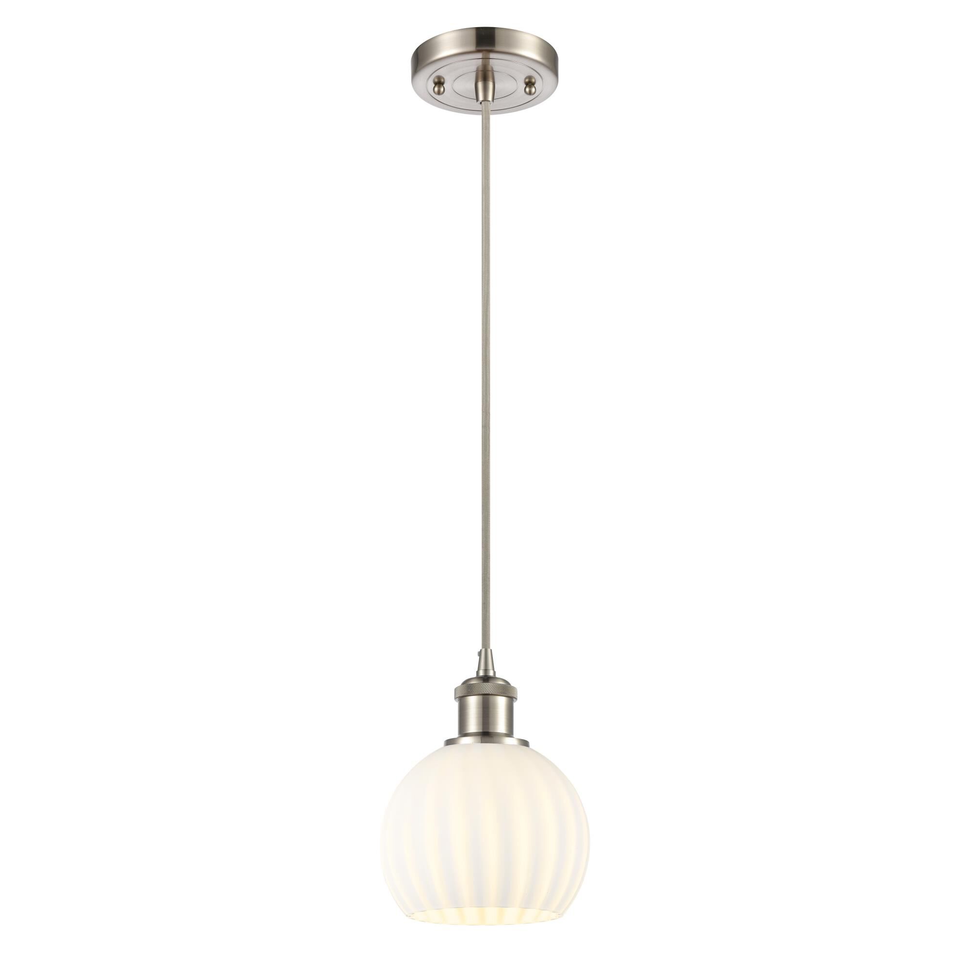 Bruno Marashlian White Venetian 6 Inch Mini Pendant by Innovations Lighting