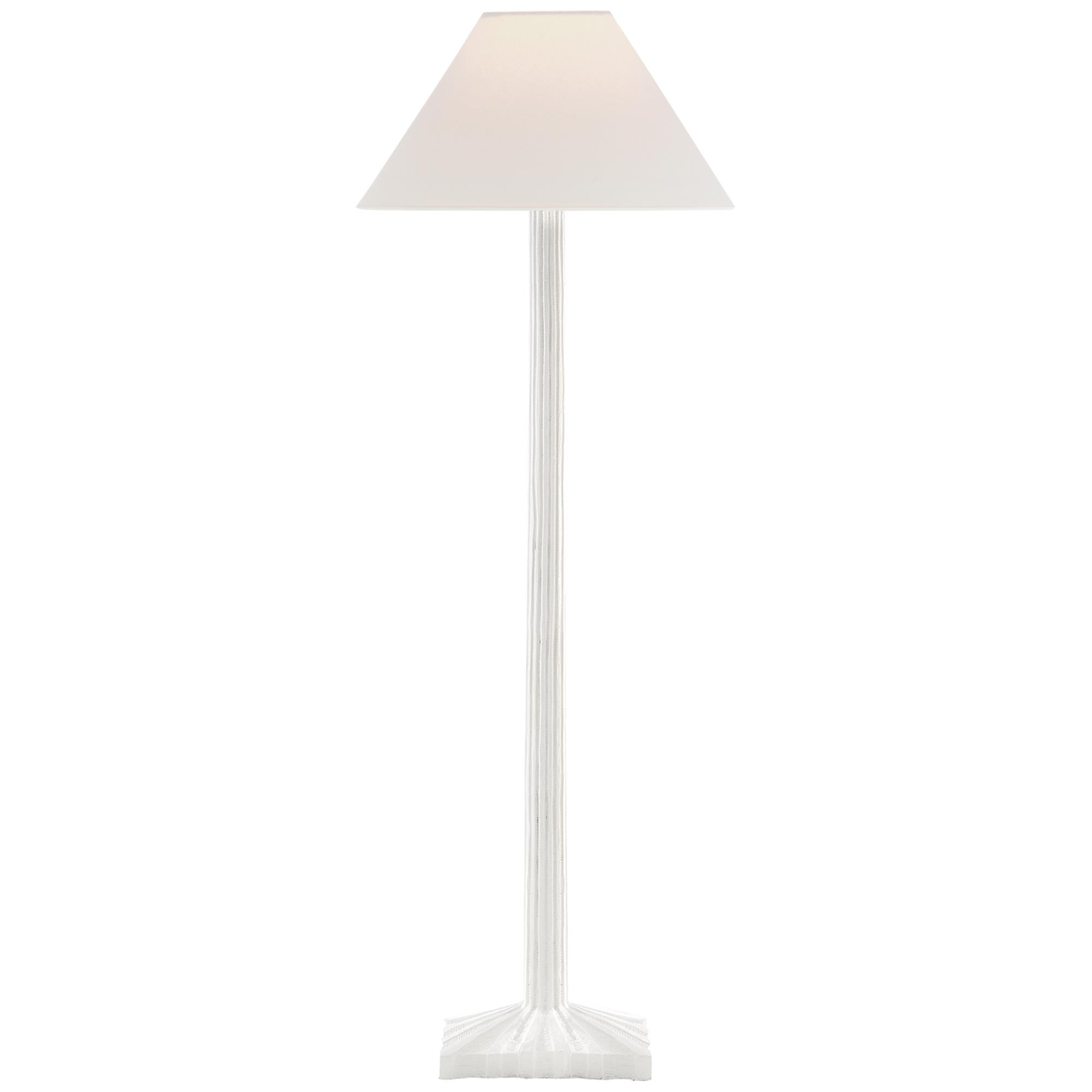 Shown in Plaster White finish and Linen shade