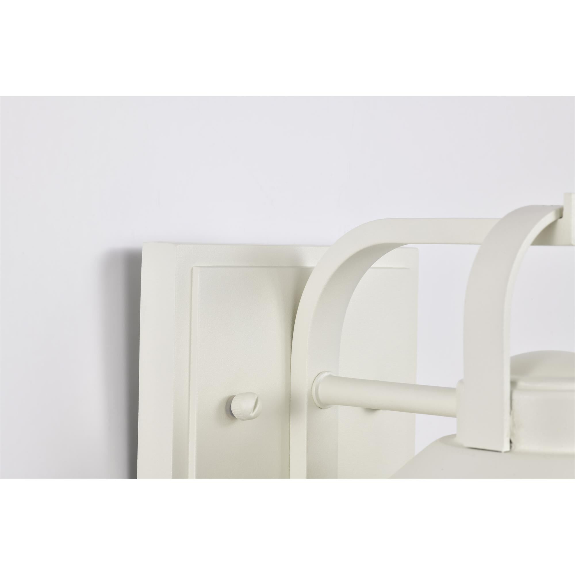 Shown in White finish and Clear Seeded glass