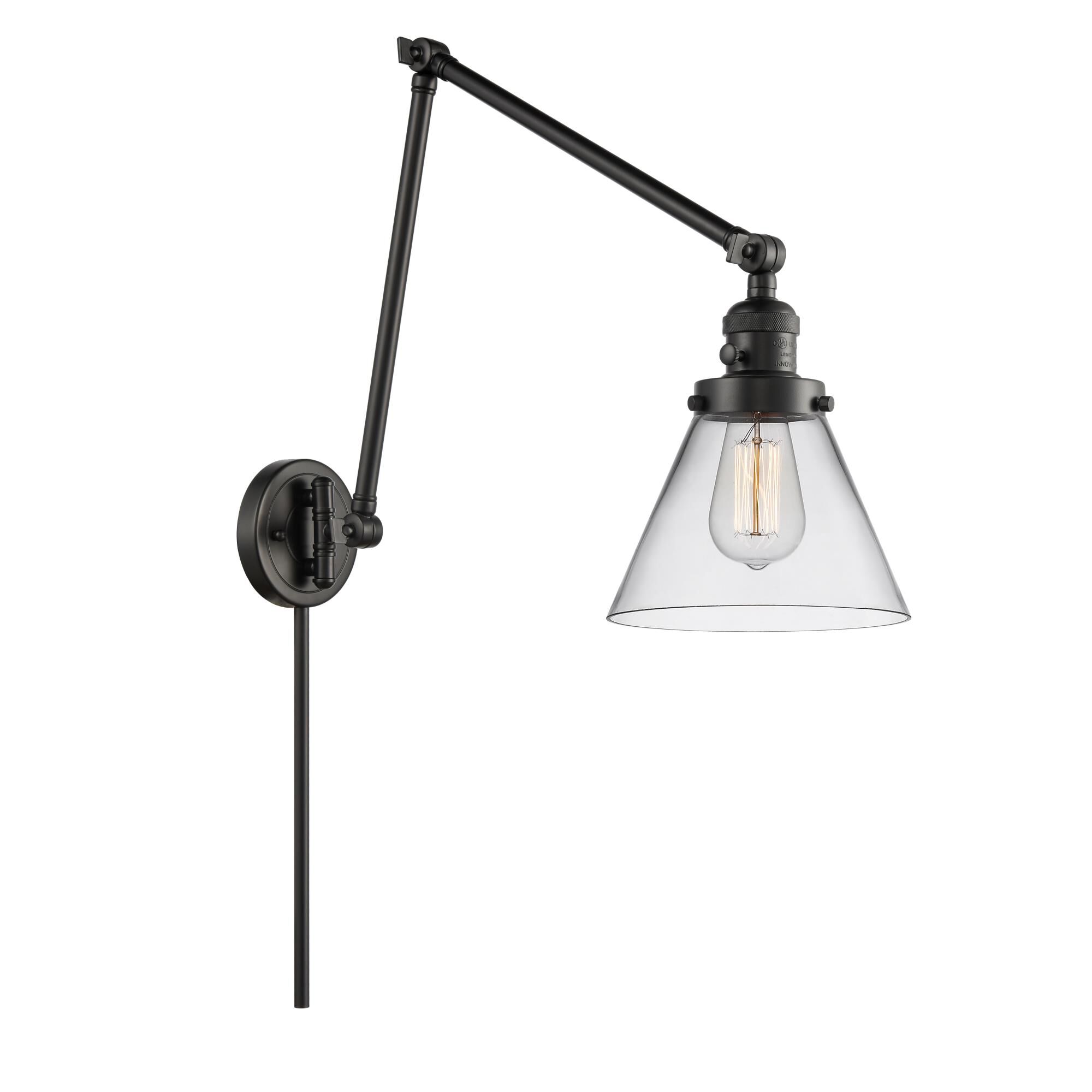 Bruno Marashlian Large Cone LED Wall Swing Lamp by Innovations Lighting