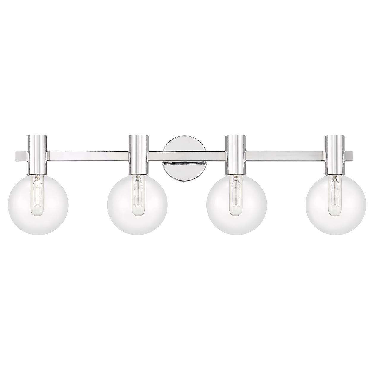 Shown in Chrome finish and Clear glass