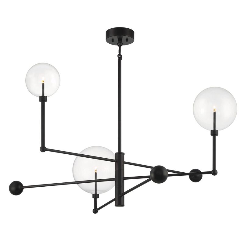 46 Inch 3 Light LED Chandelier by Meridian Lighting