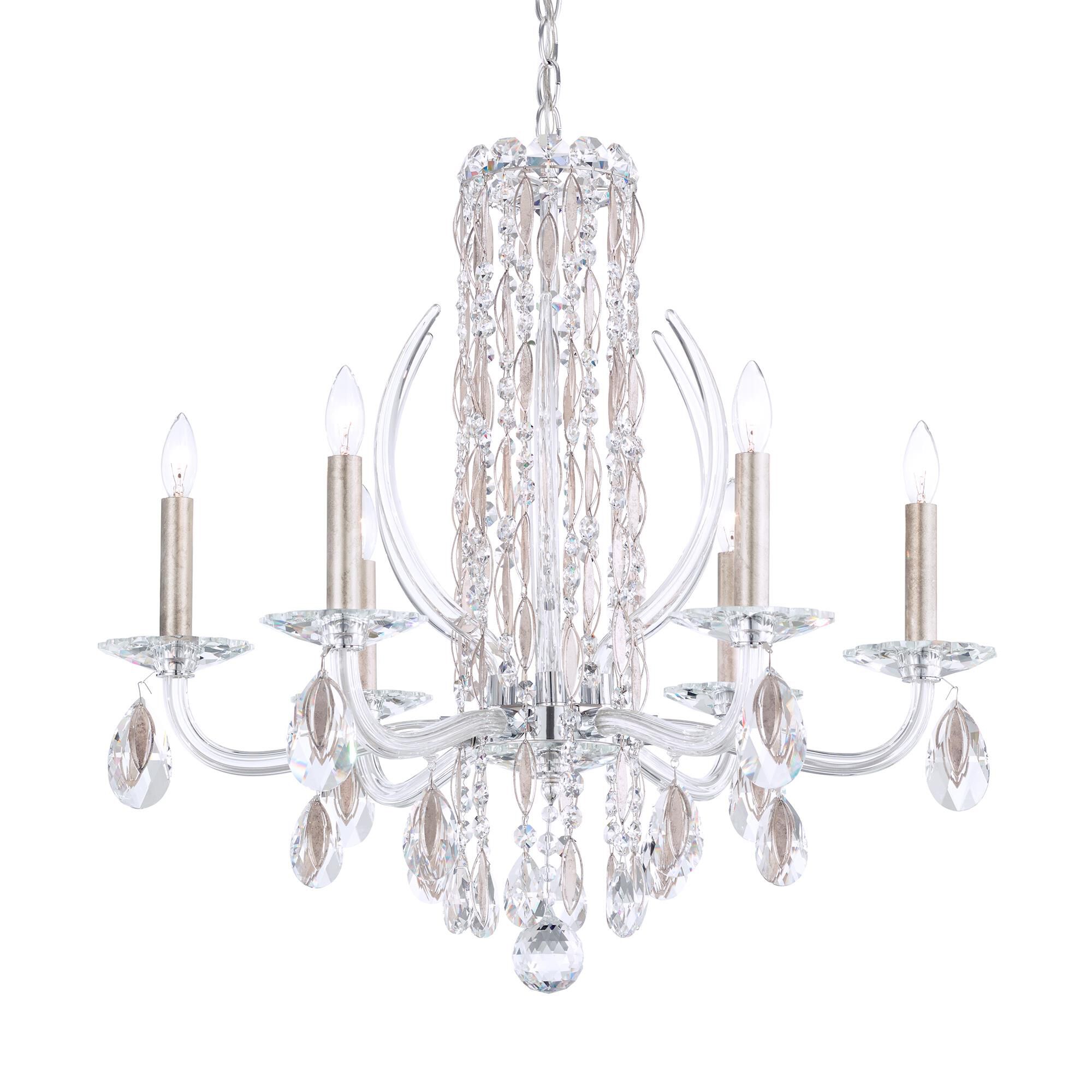 Shown in Antique Silver finish and Clear Radiance crystal