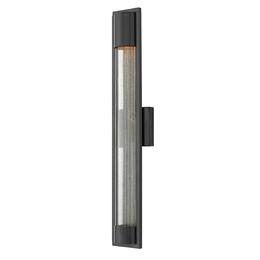 Shown in Satin Black finish and Clear Acrylic Outside Cylinder & Seedy  Inside Panel glass