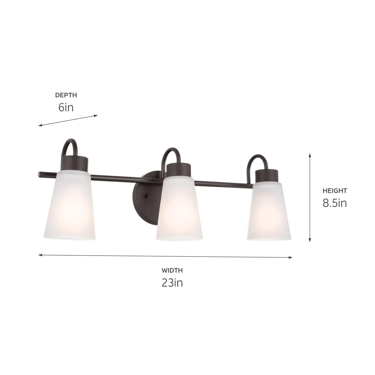 Erma 23 Inch 3 Light Bath Vanity Light by Kichler Lighting