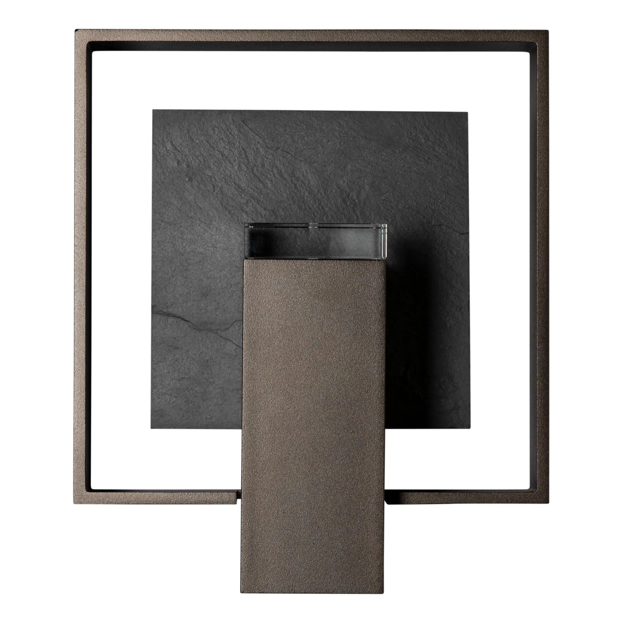 Shown in Oil Rubbed Bronze finish and Clear glass and Slate accent