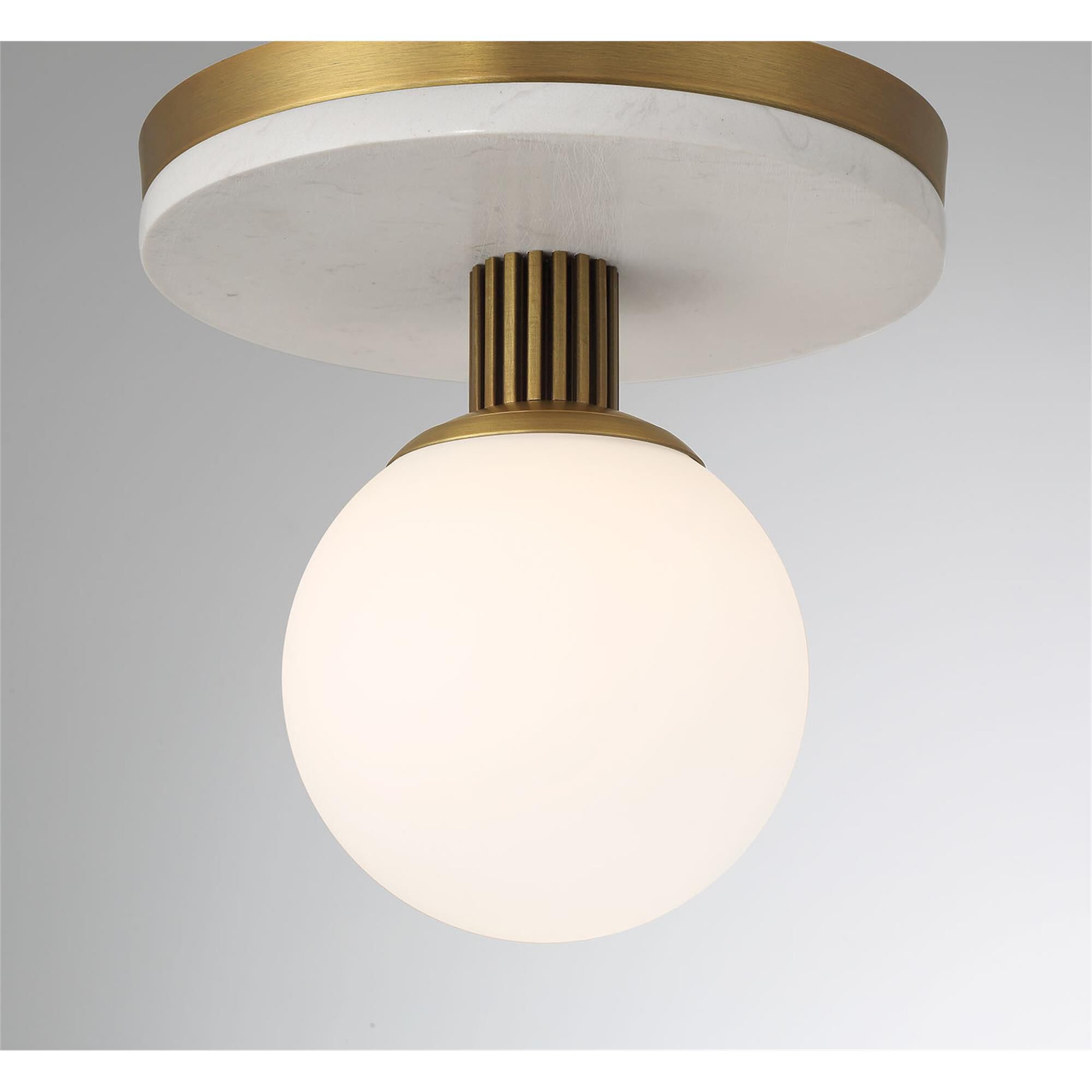 Shown in Antique Brass finish and Opal Etched glass