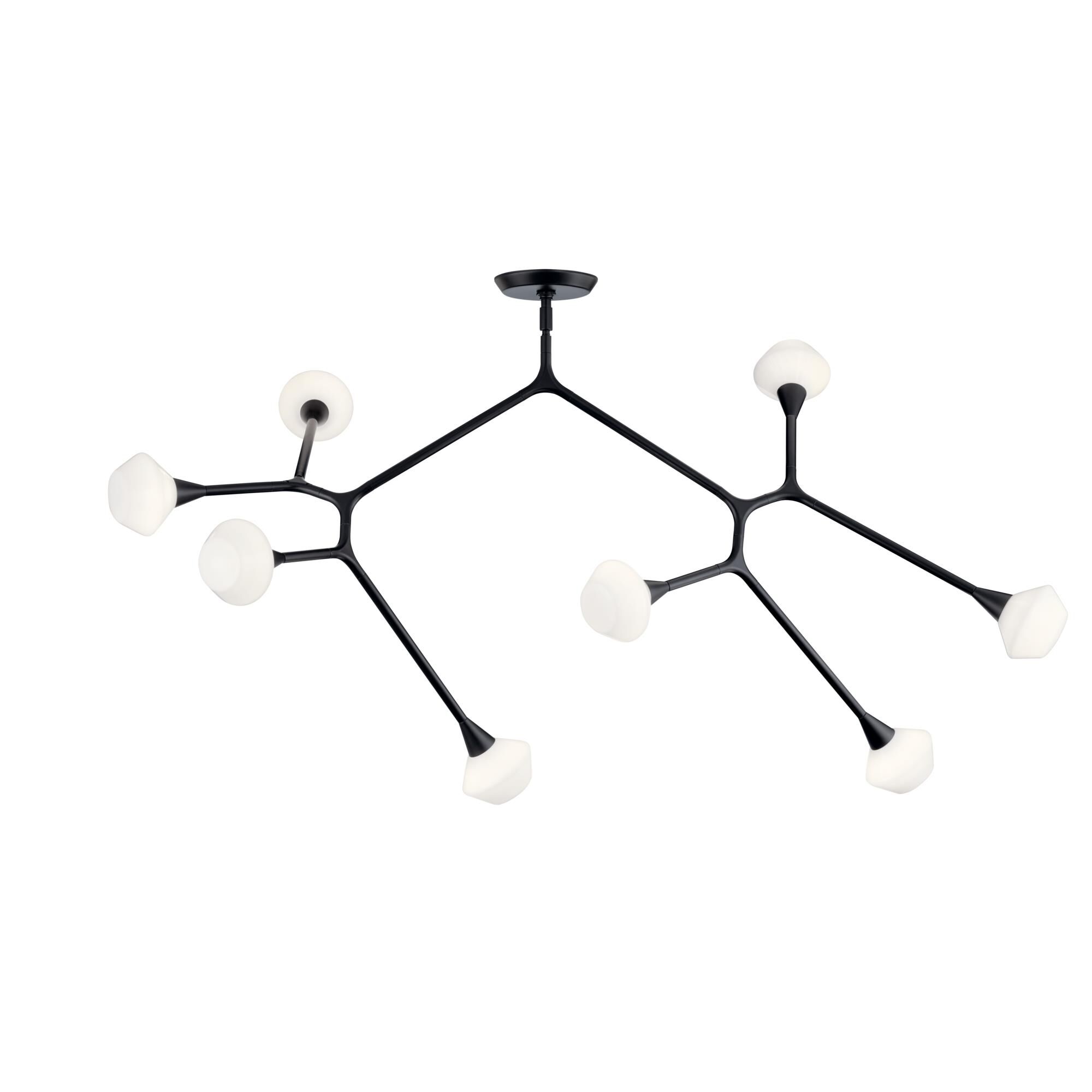 Shown in Black finish and Opal glass