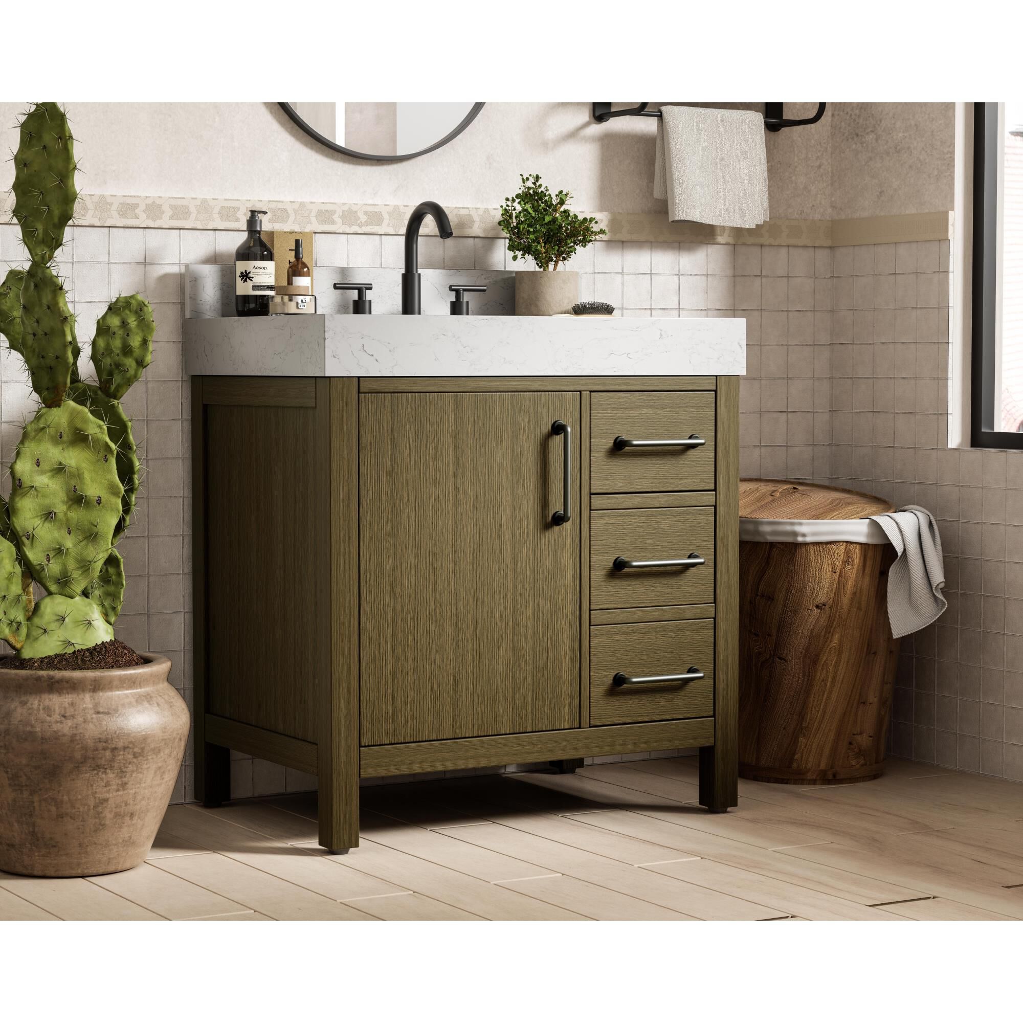 Nathan 32 Inch Bath Vanity by Elegant Dcor