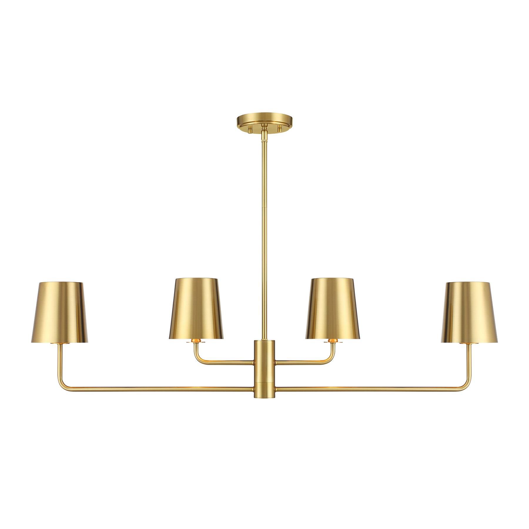 Shown in Natural Brass finish and Metal shade