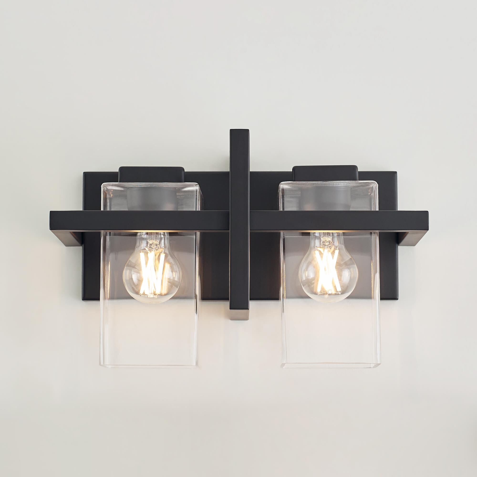 Shown in Midnight Black finish and Clear glass