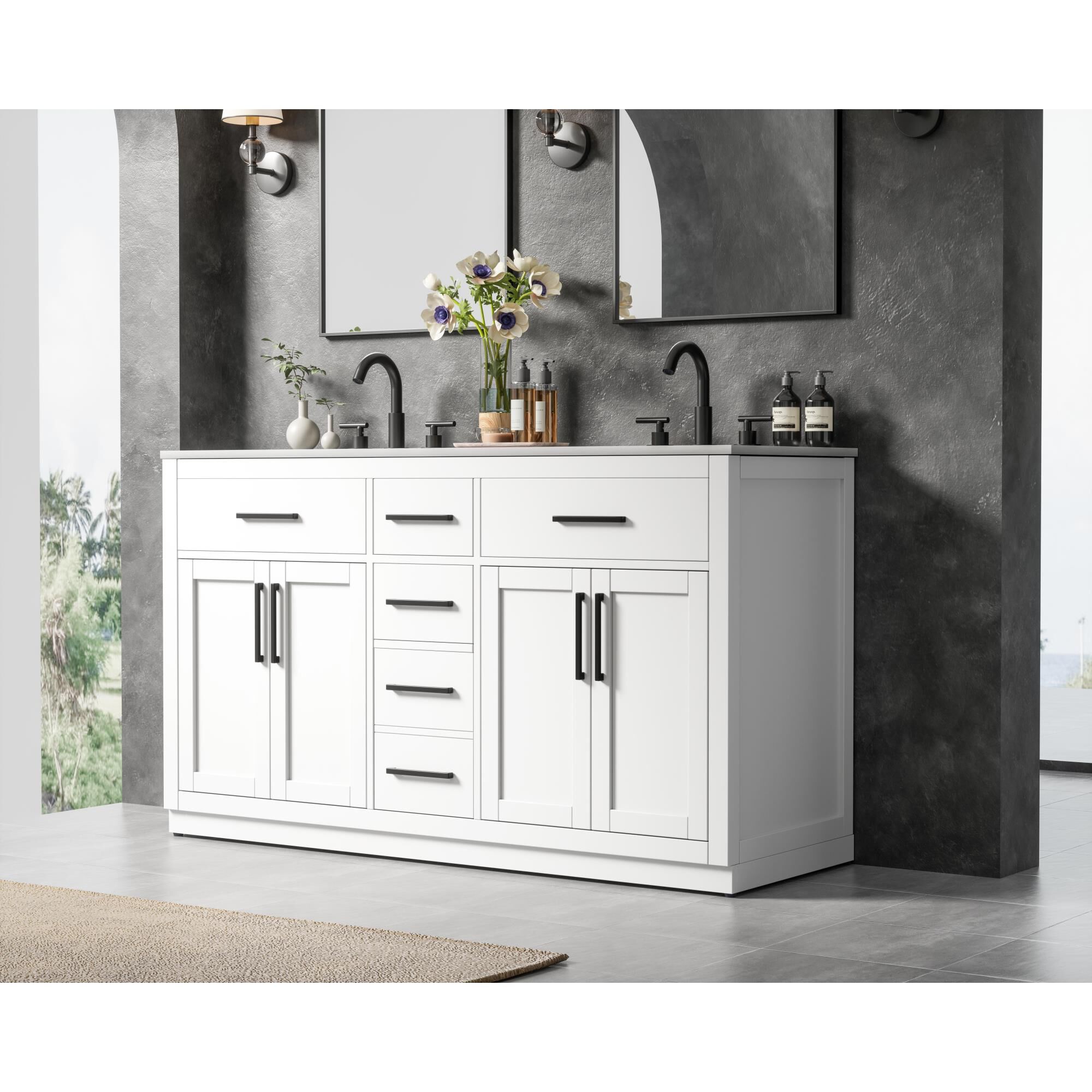 Alden 60 Inch Bath Vanity by Elegant Dcor