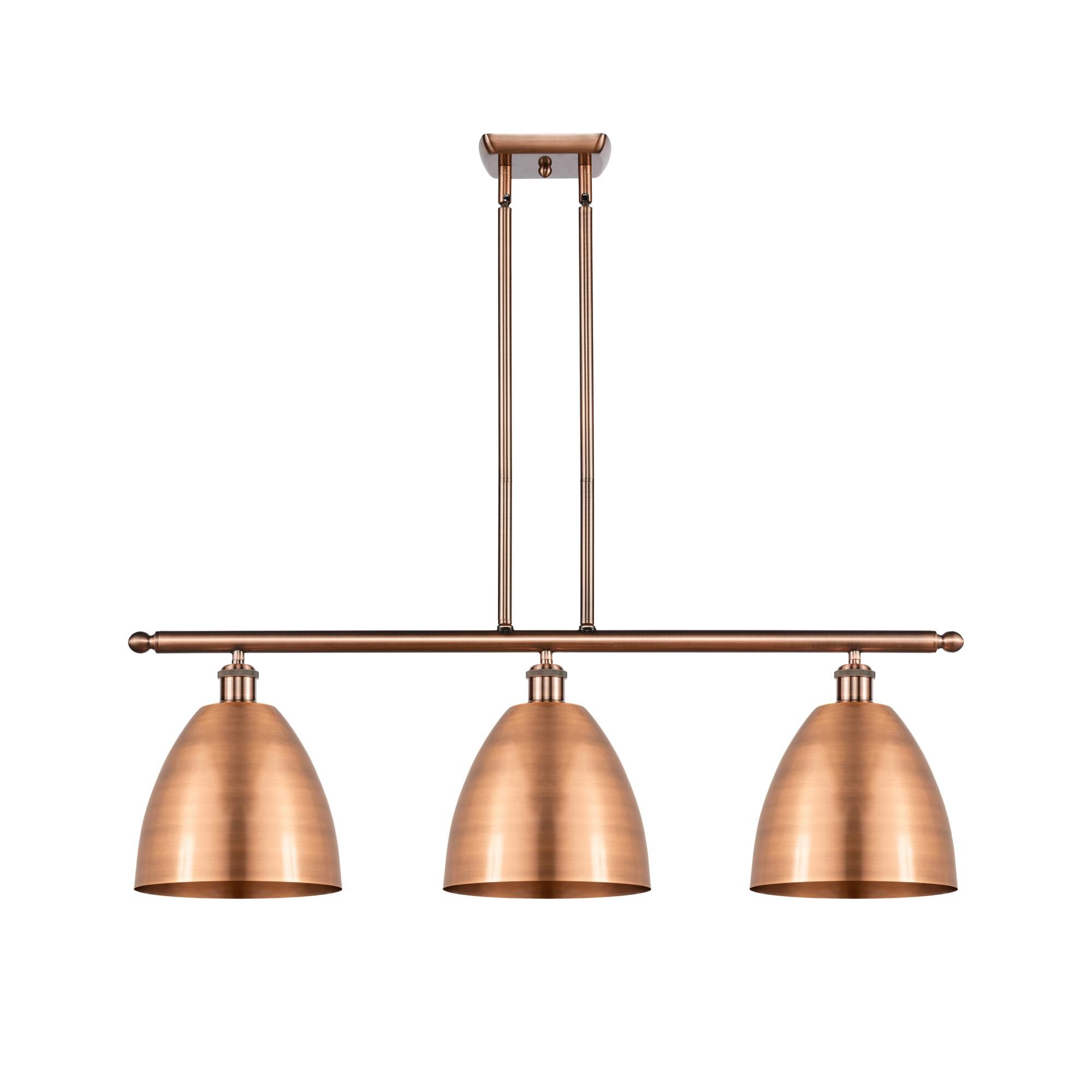 Shown in Antique Copper finish and Antique Copper Ballston Dome shade