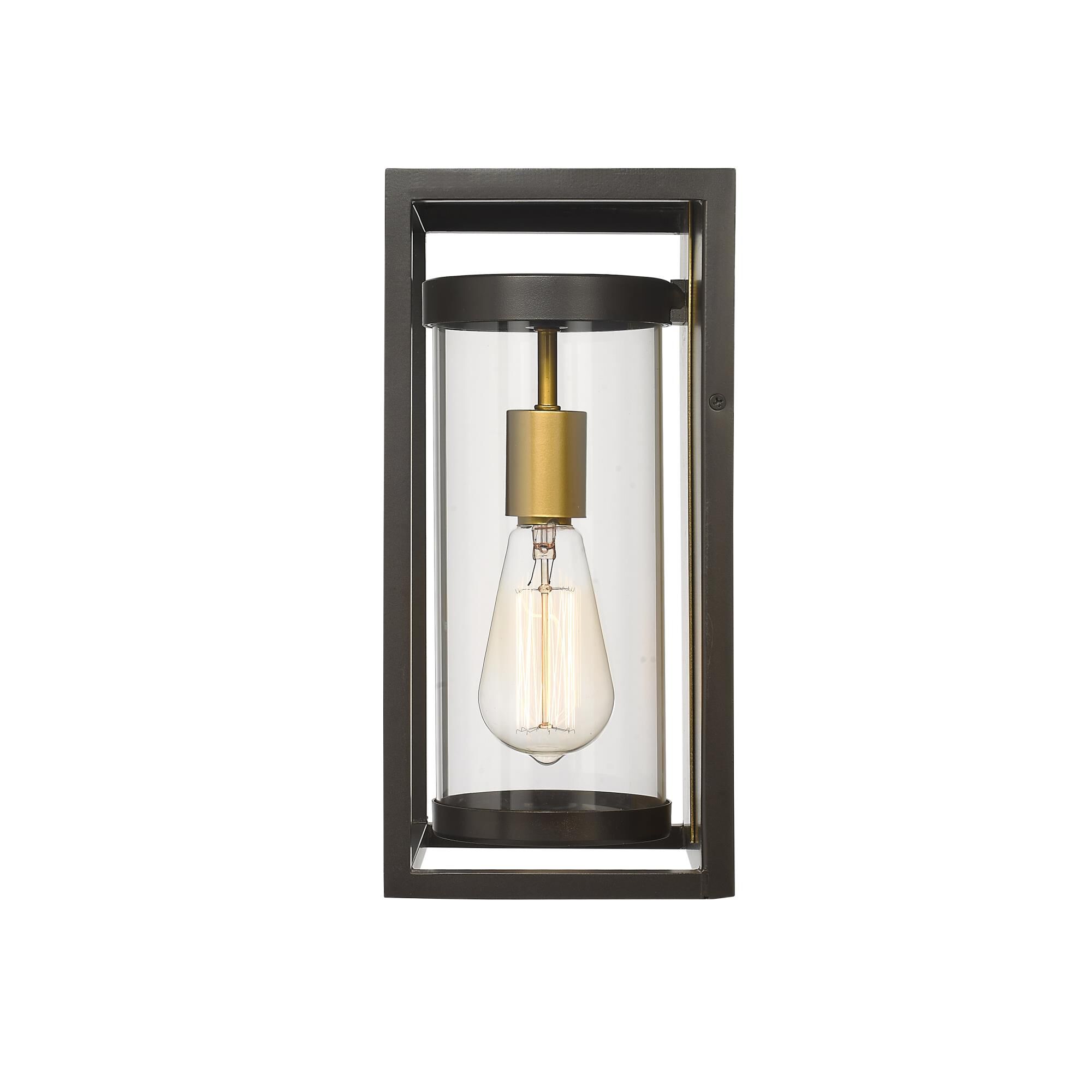 Shown in Deep Bronze + Outdoor Brass finish and Glass shade