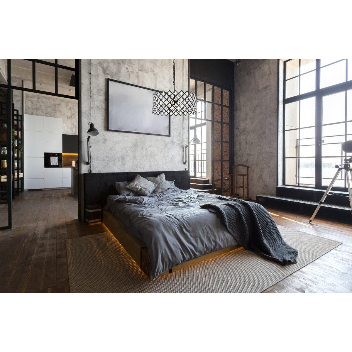 Shown in Black finish and Royal Cut Clear crystal