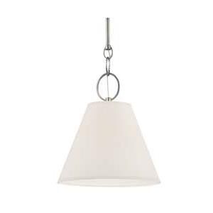 Shown in Historic Nickel finish and Off White Parchment shade