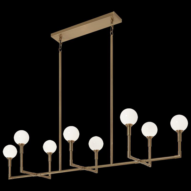 Candlestix 50 Inch 8 Light Linear Suspension Light by Matteo Lighting