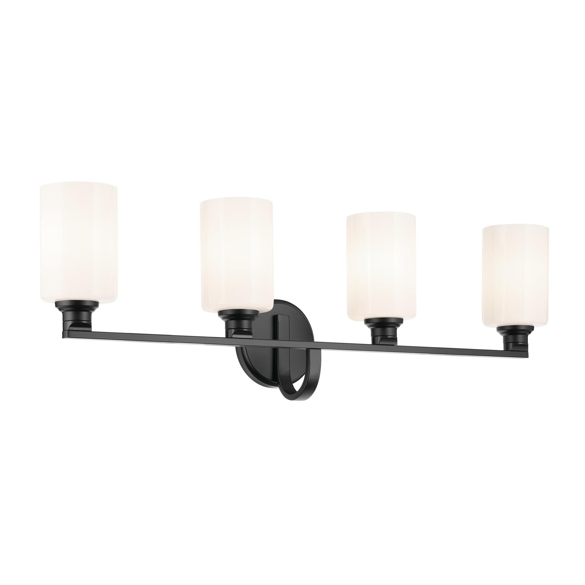 Shown in Black finish and Opal glass