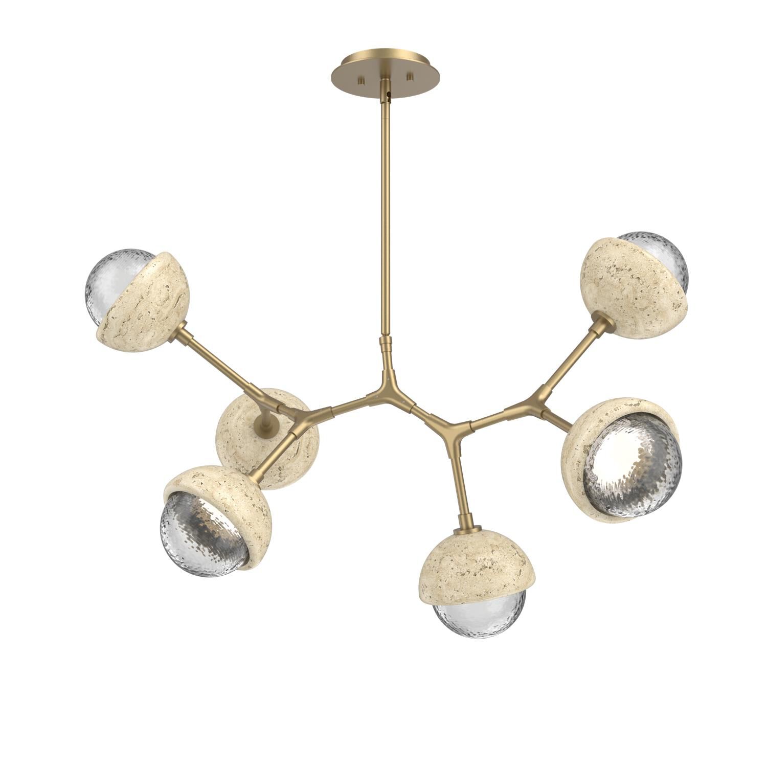 Levi Wilson Cabochon 31 Inch Linear Suspension Light by Hammerton Studio