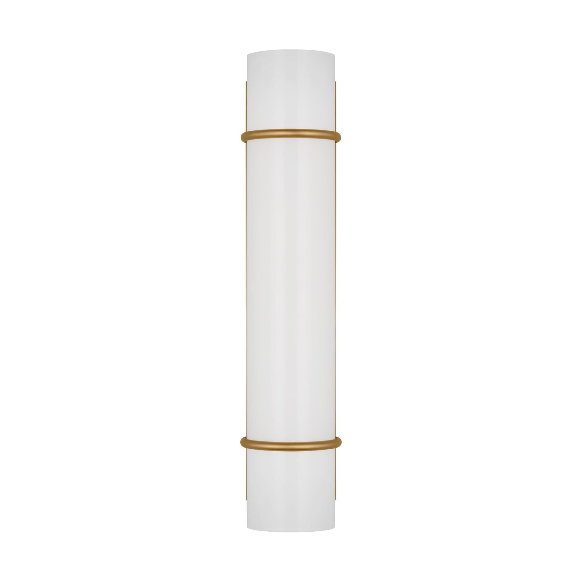 Shown in Burnished Brass finish and Milk glass