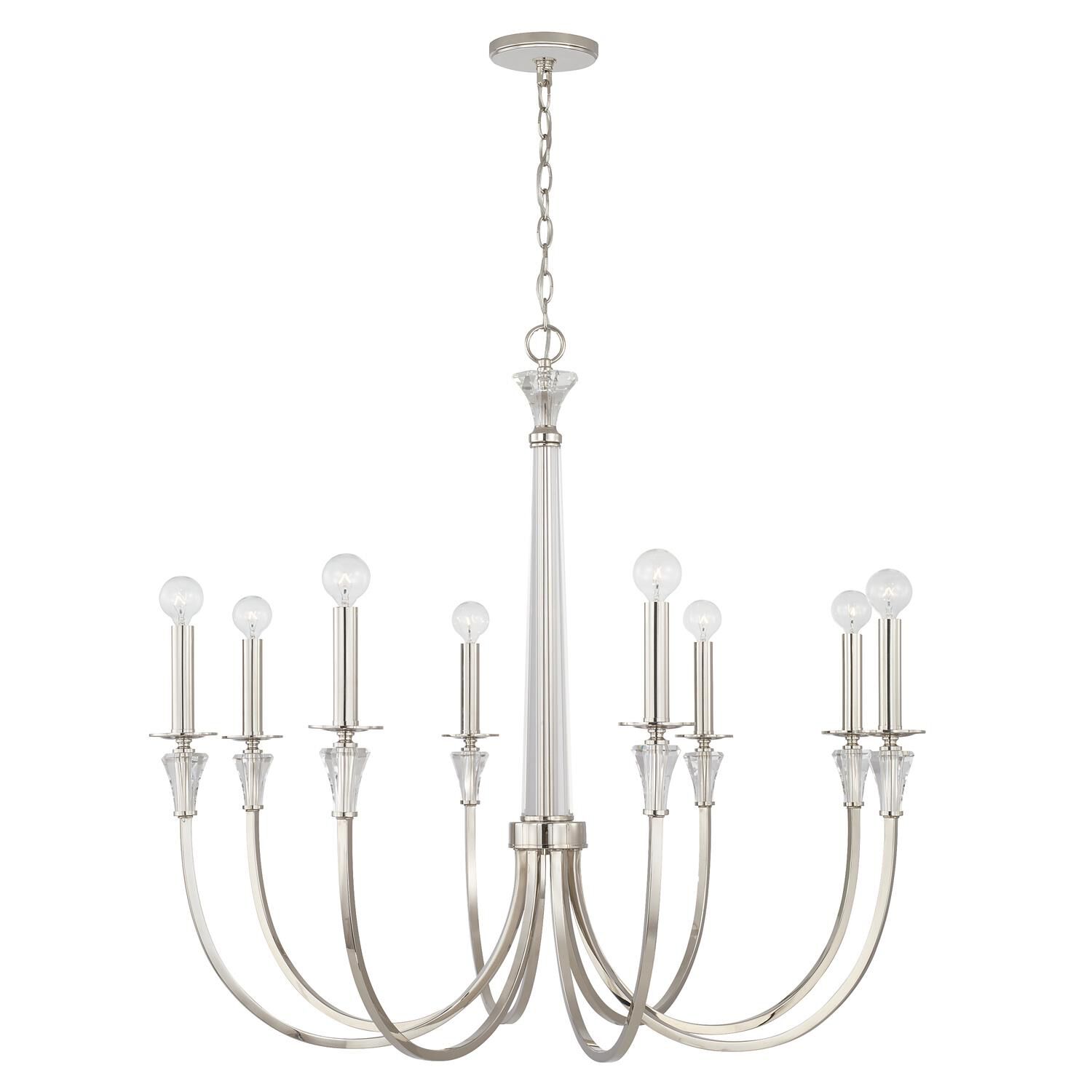 Laurent 35 Inch 8 Light Chandelier Capitol Lighting