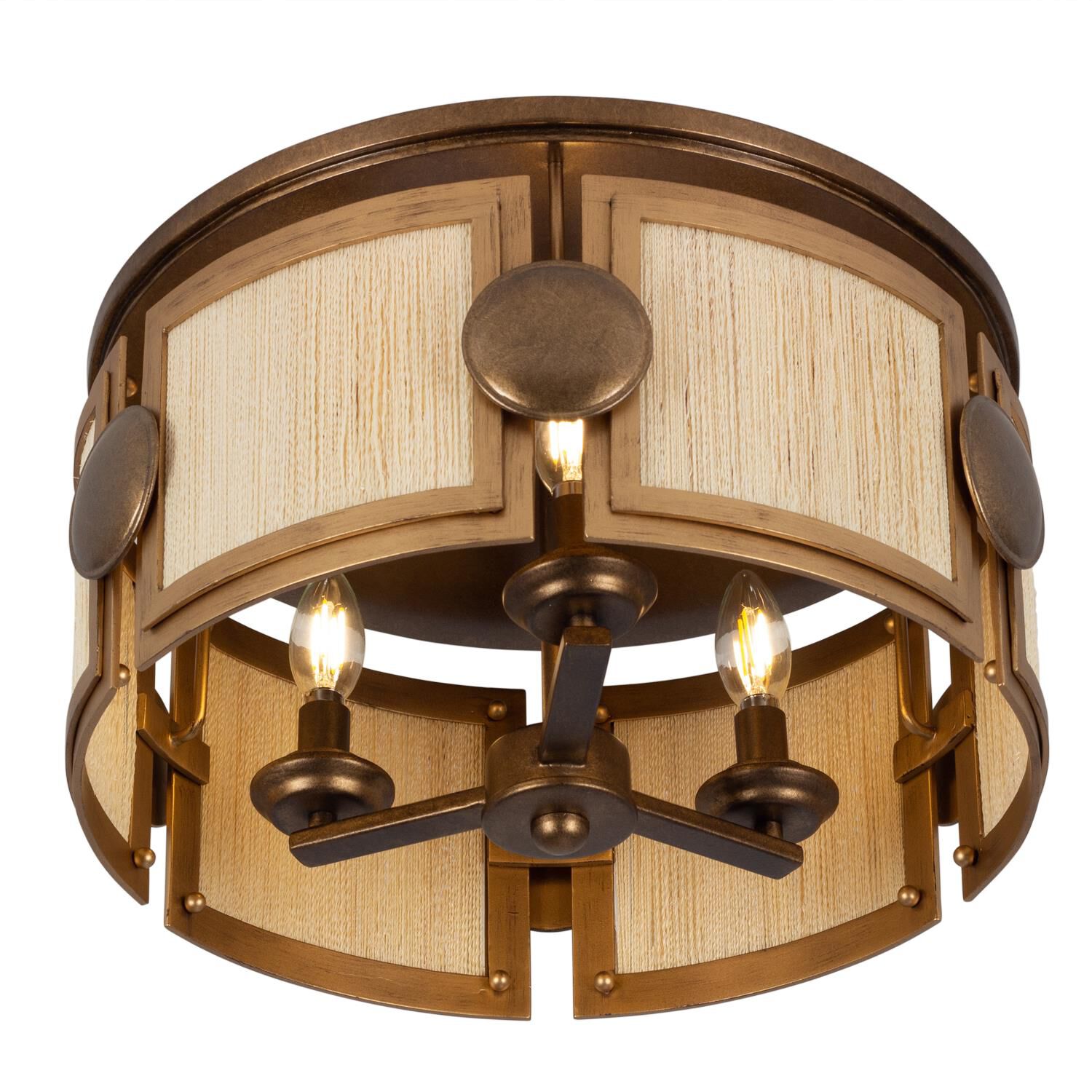 Button 18 Inch Semi Flush Mount by Kalco Lighting