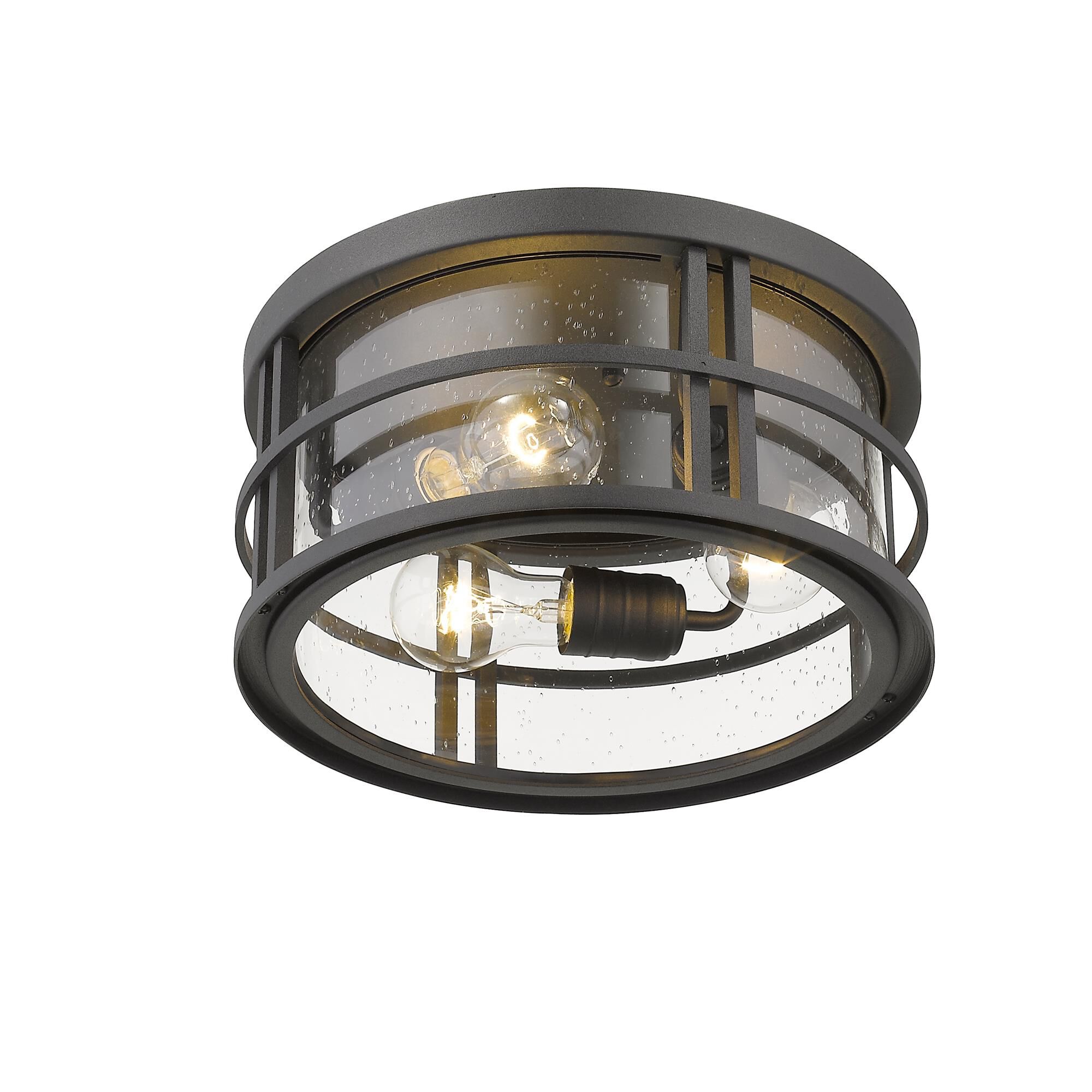 Shown in Black finish and Glass shade