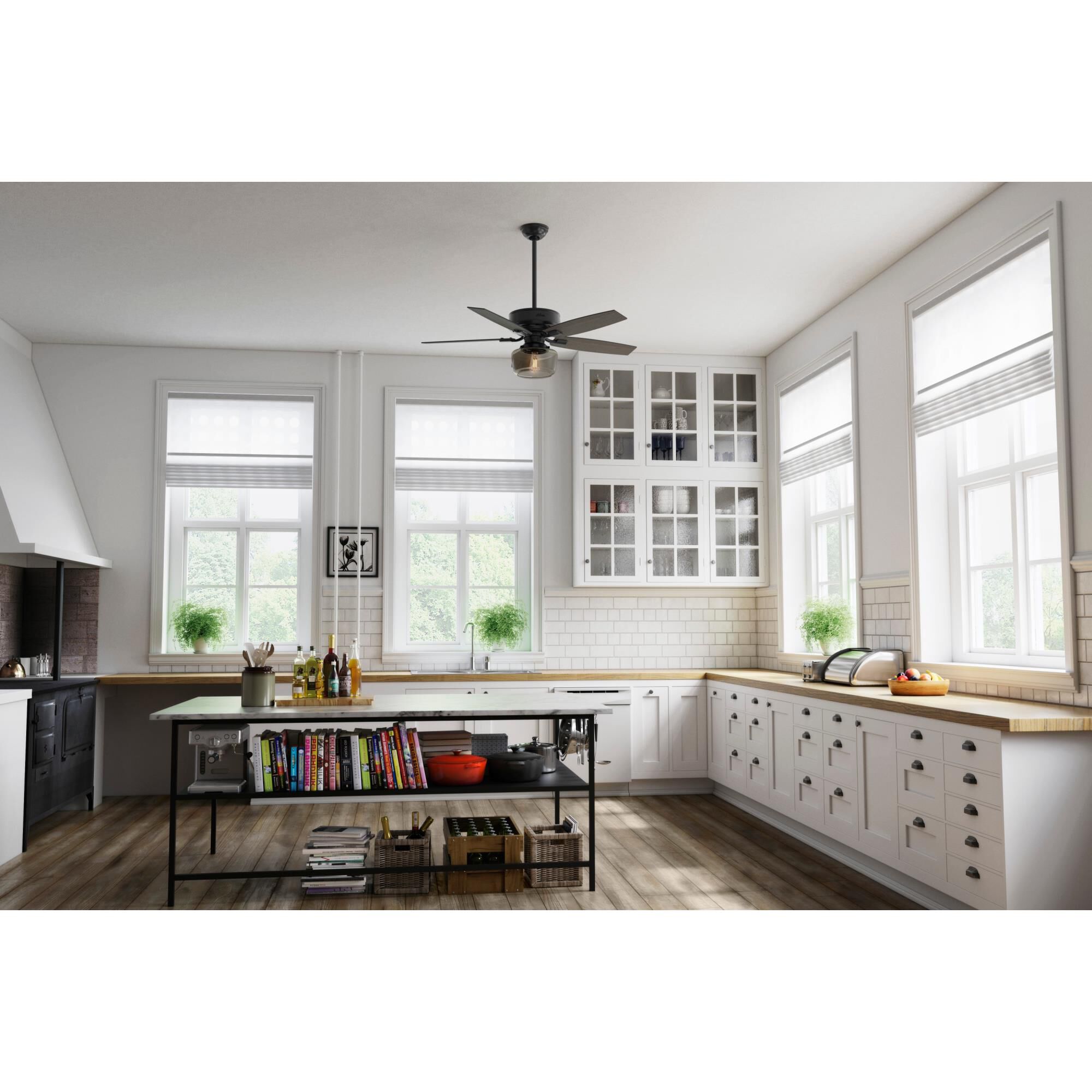 Bennett 52 Inch Ceiling Fan with Light Kit by Hunter Fan