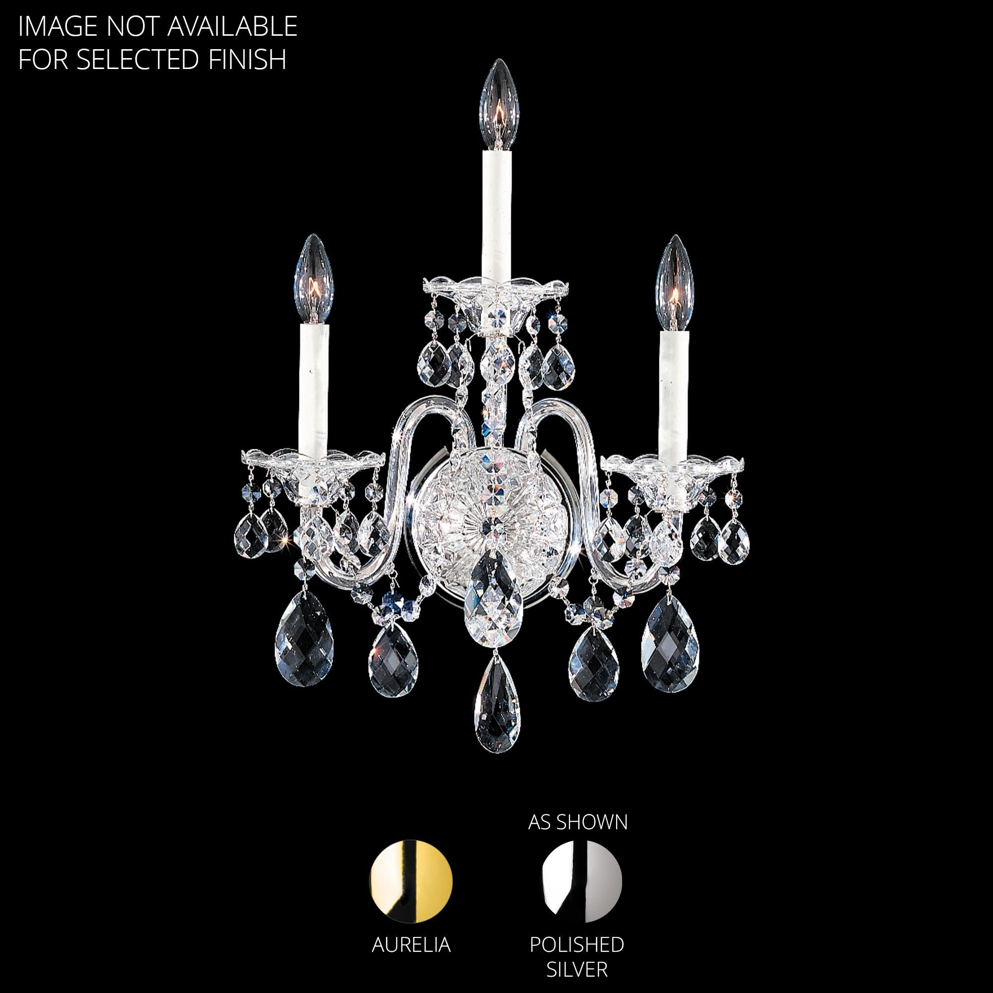 Shown in Polished Gold finish and Clear Radiance crystal