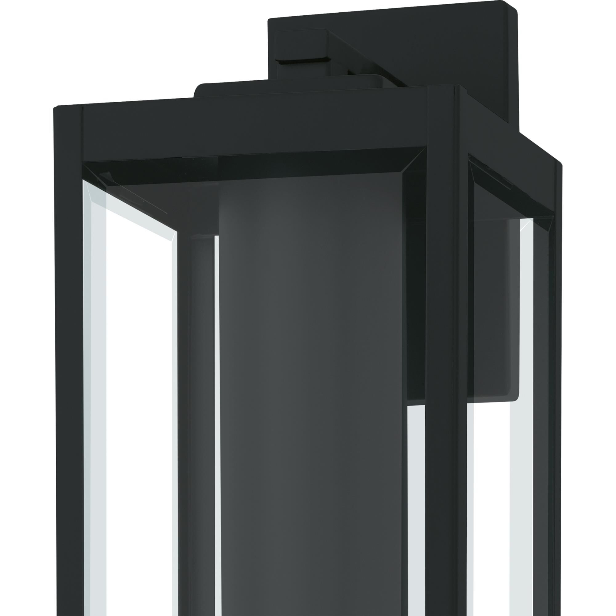 Shown in Earth Black finish and Clear Beveled Glass shade