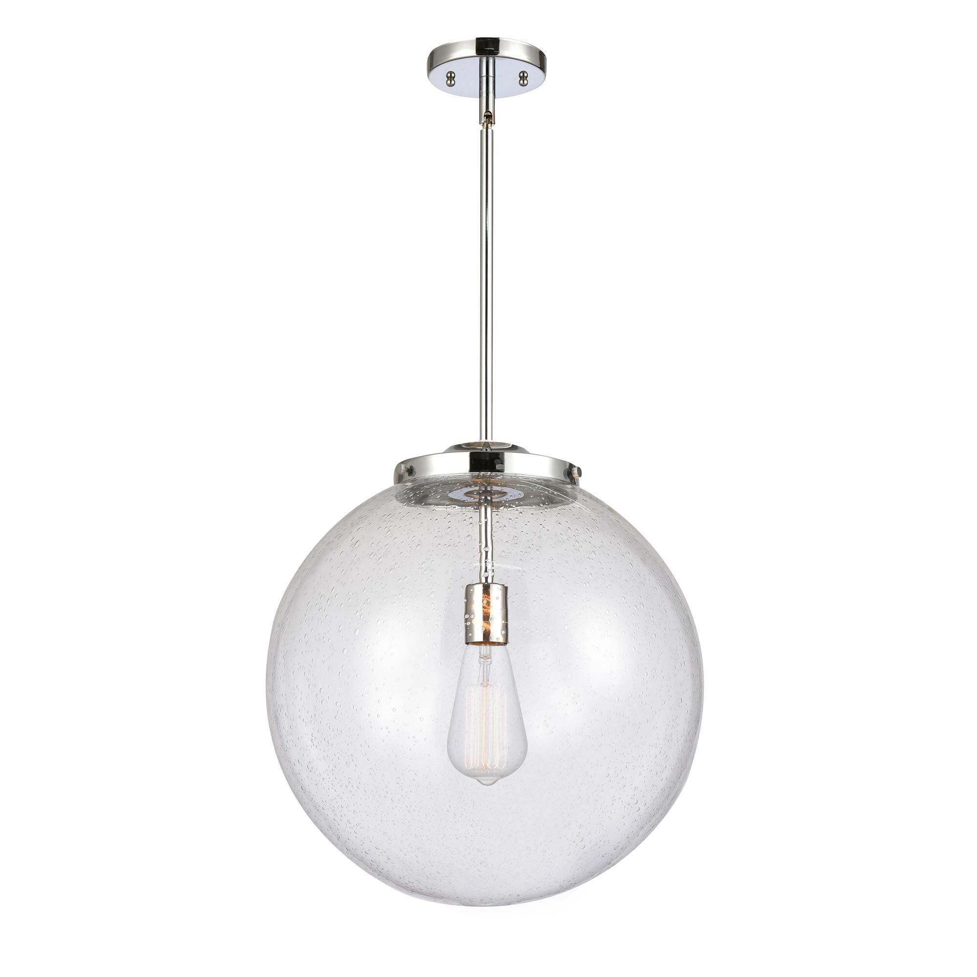 Shown in Polished Chrome finish and Seedy Beacon glass