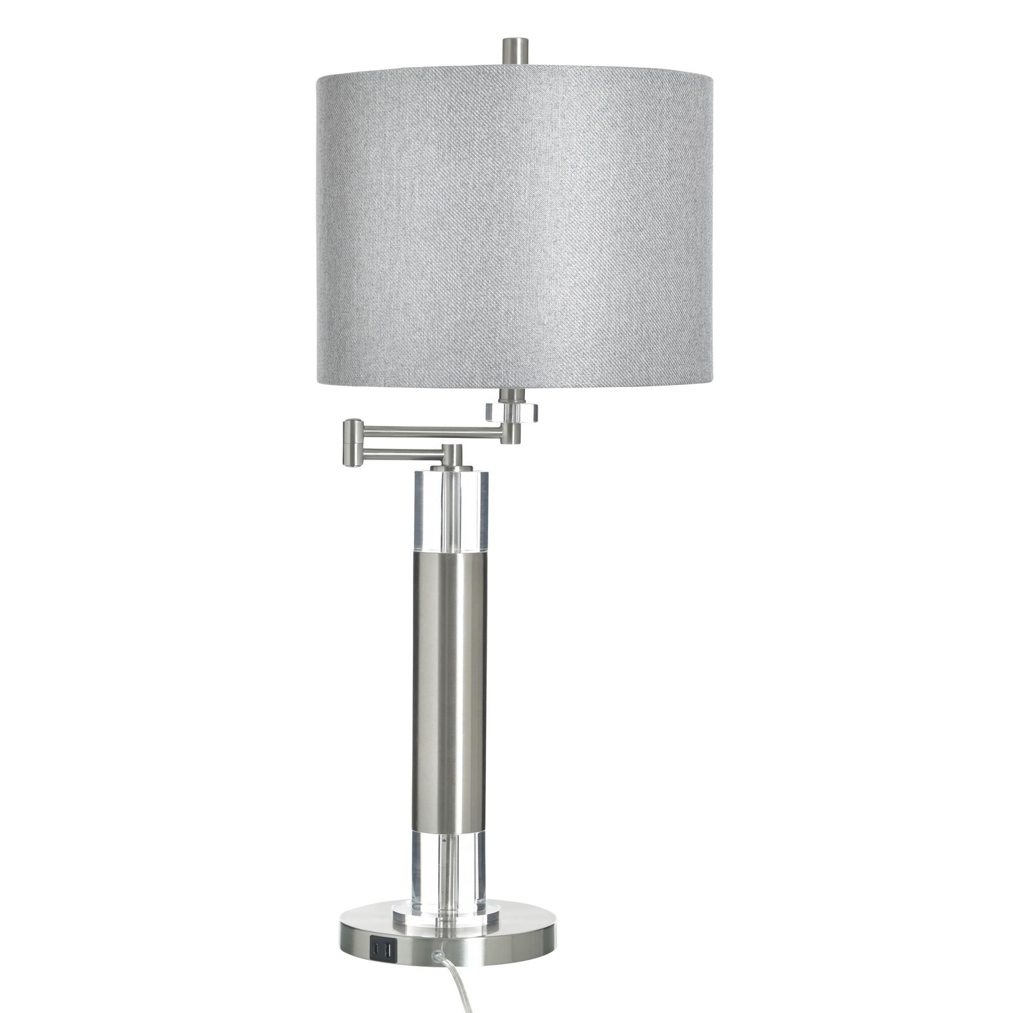 Shown in Brushed Steel, Grey finish