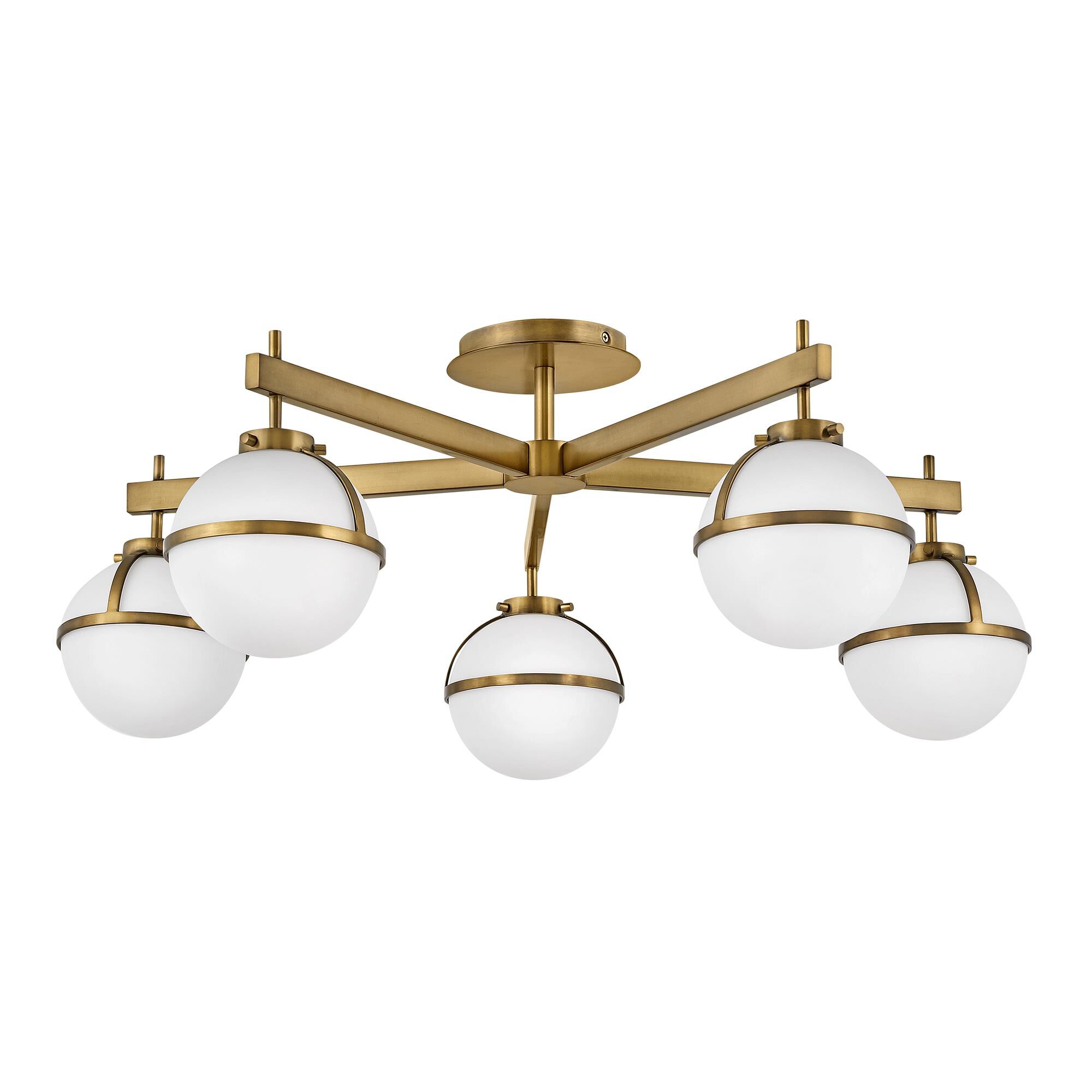 Hollis 32 Inch 5 Light Semi Flush Mount,