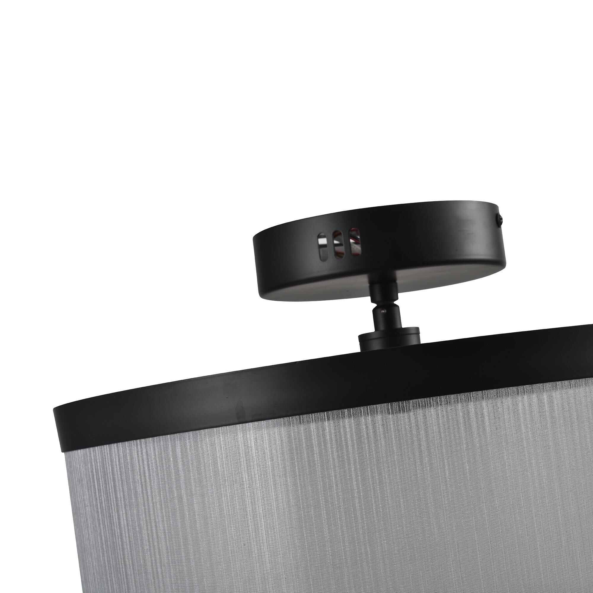 Shown in Black finish and Silver Organza Hardback shade