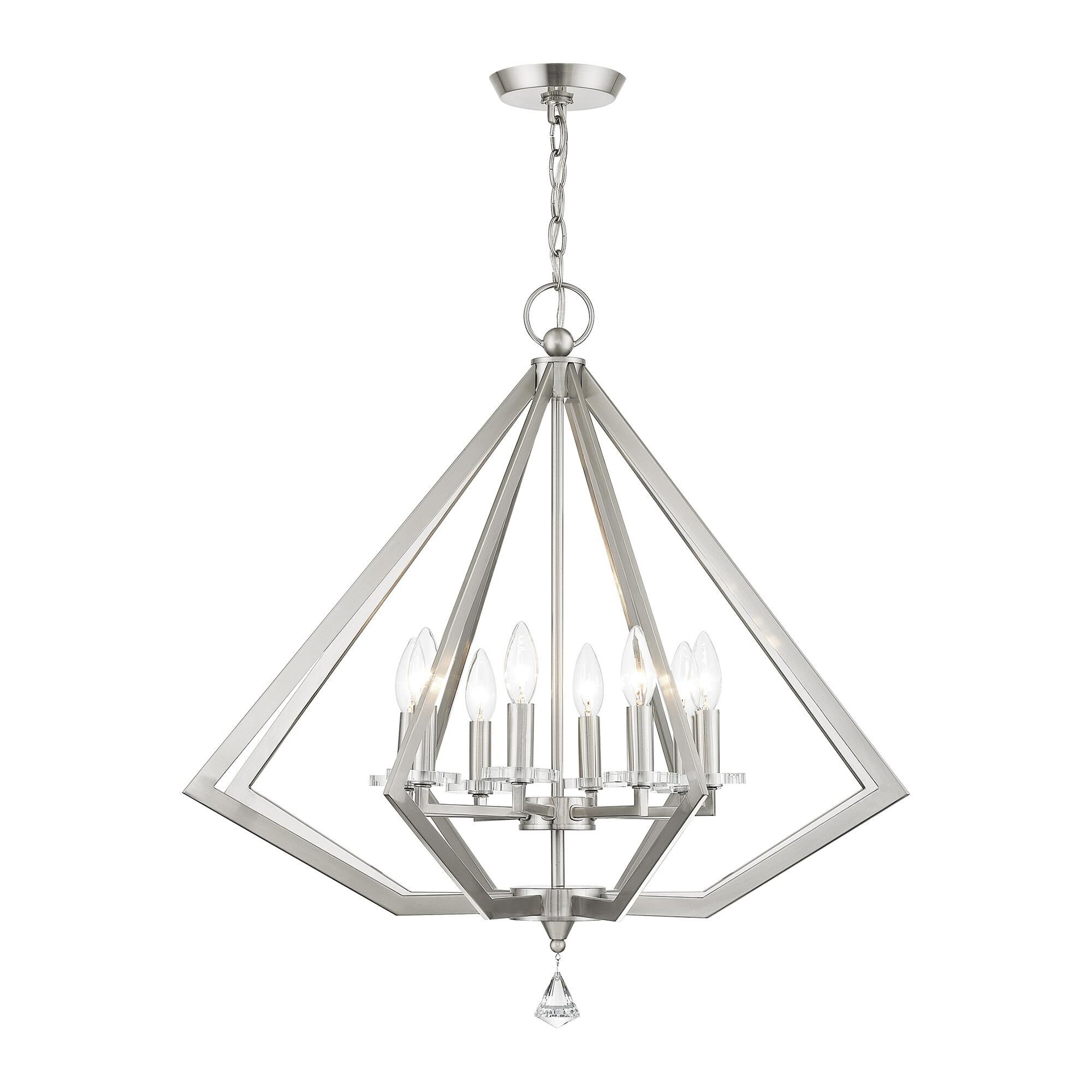 Diamond 28 Inch 8 Light Chandelier by Livex Lighting