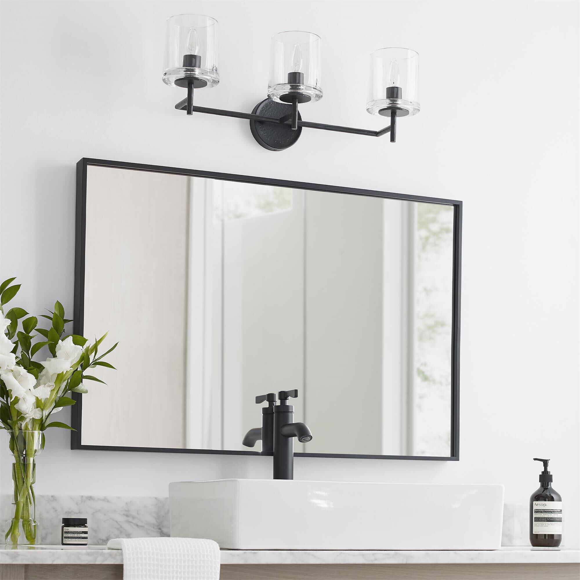 Ellen DeGeneres Marietta 24 Inch 3 Light Bath Vanity Light,